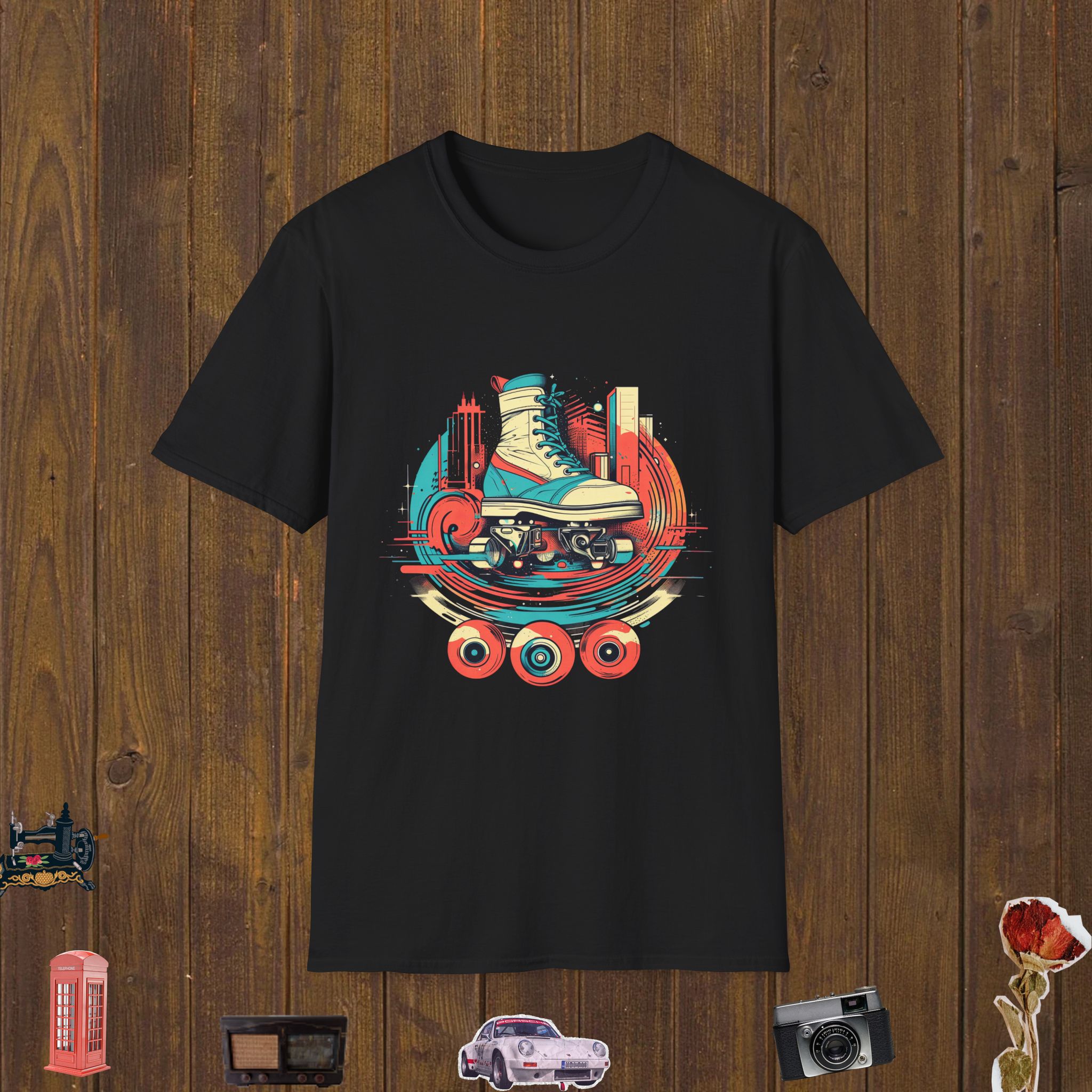 Retro Skate City – Unisex Softstyle T-Shirt