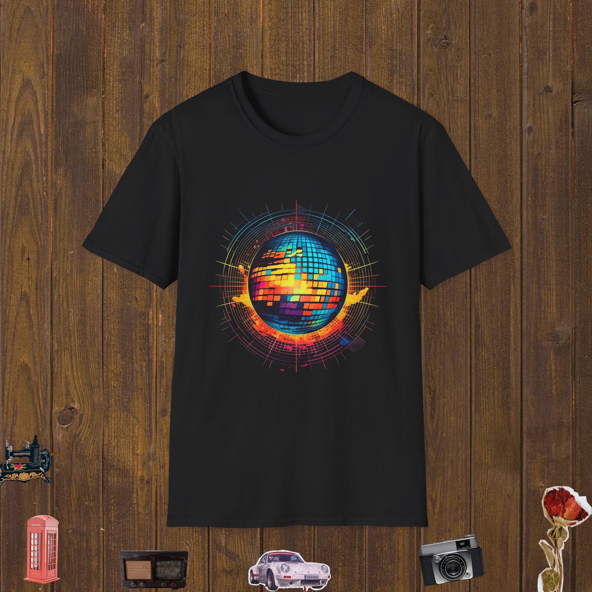 Digital Disco Globe – Unisex Softstyle T-Shirt