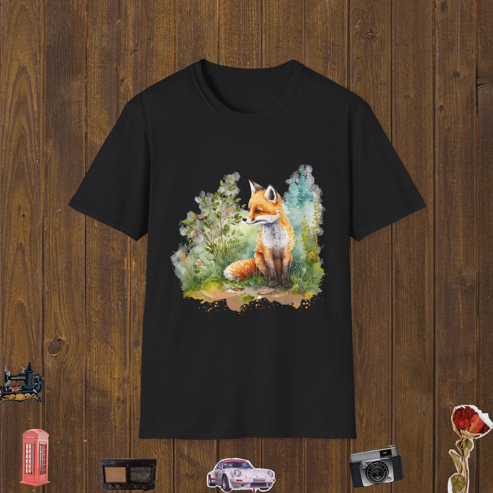 Forest Baby Fox Unisex Softstyle T-Shirt