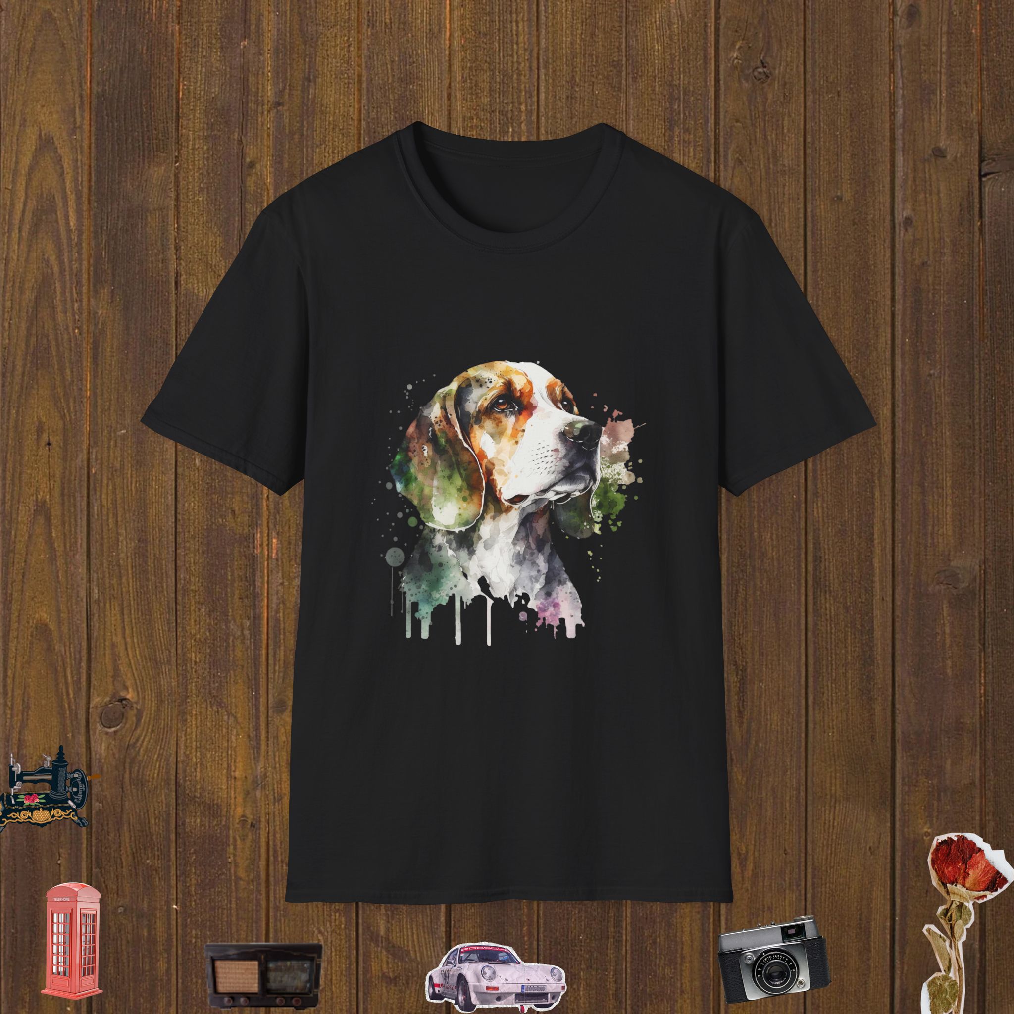 Color Splash Beagle Unisex Softstyle T-Shirt