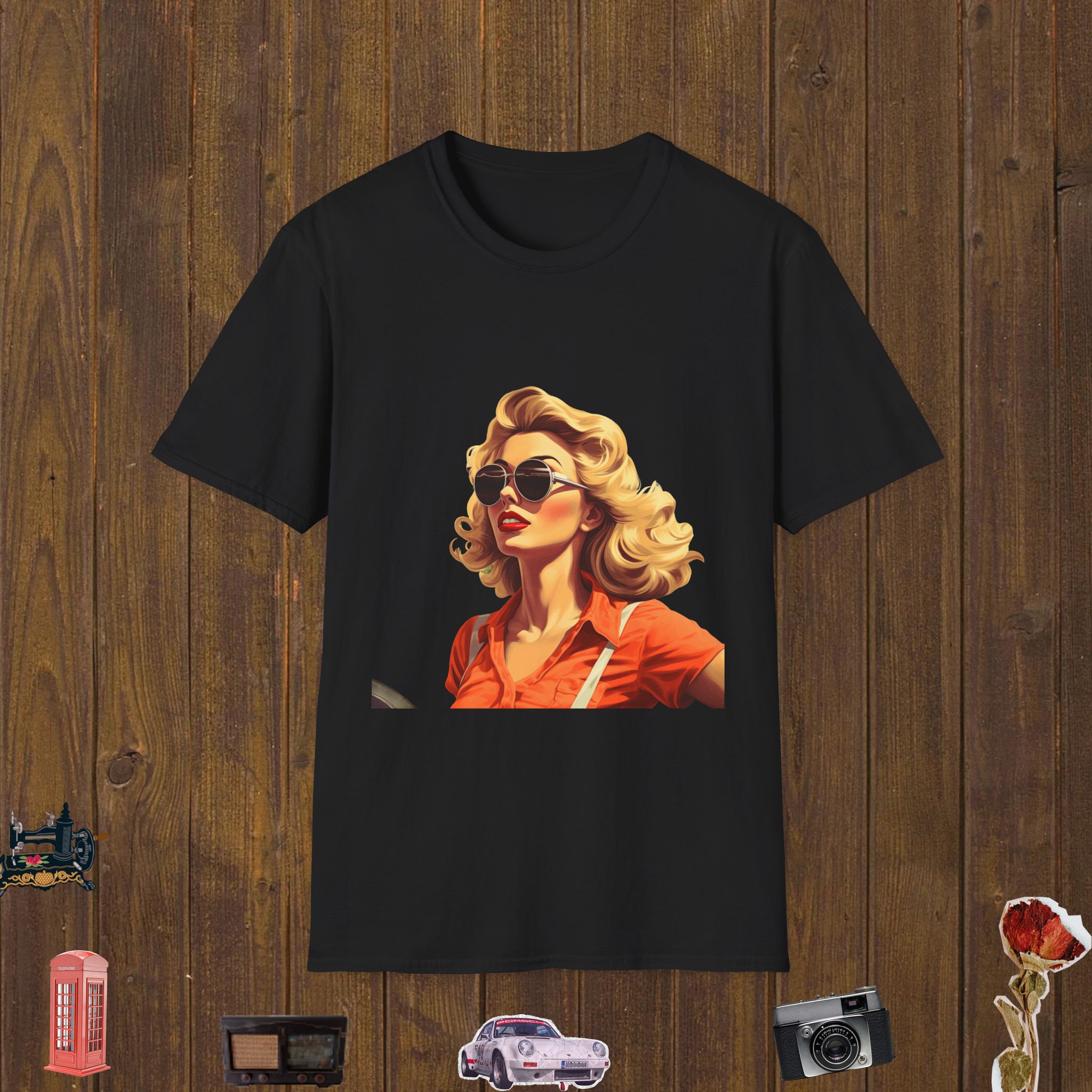 Blonde Retro Icon Unisex Softstyle T-Shirt