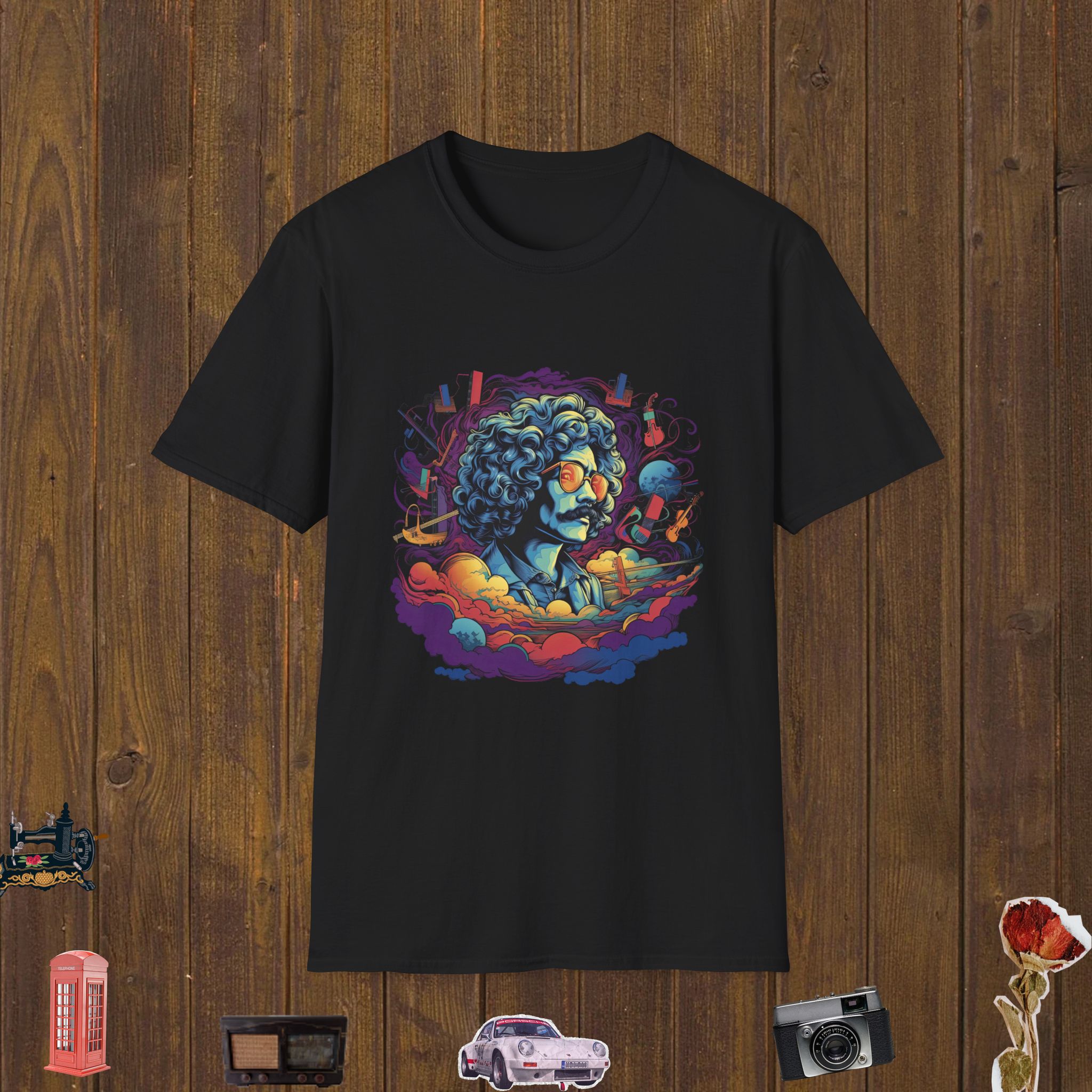 Psychedelic Music Vibes Unisex Softstyle T-Shirt