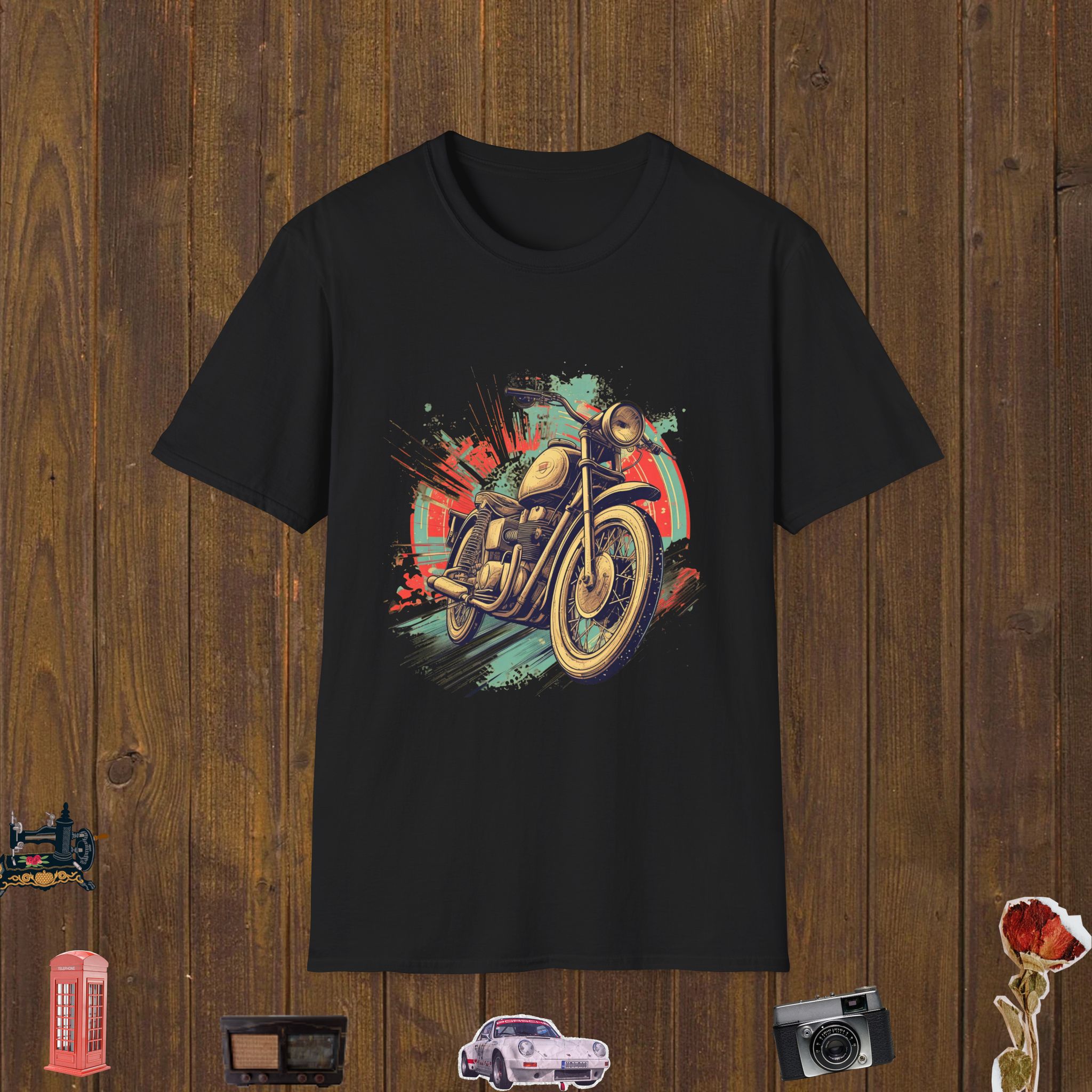 Retro Moto Legend – Unisex Softstyle T-Shirt