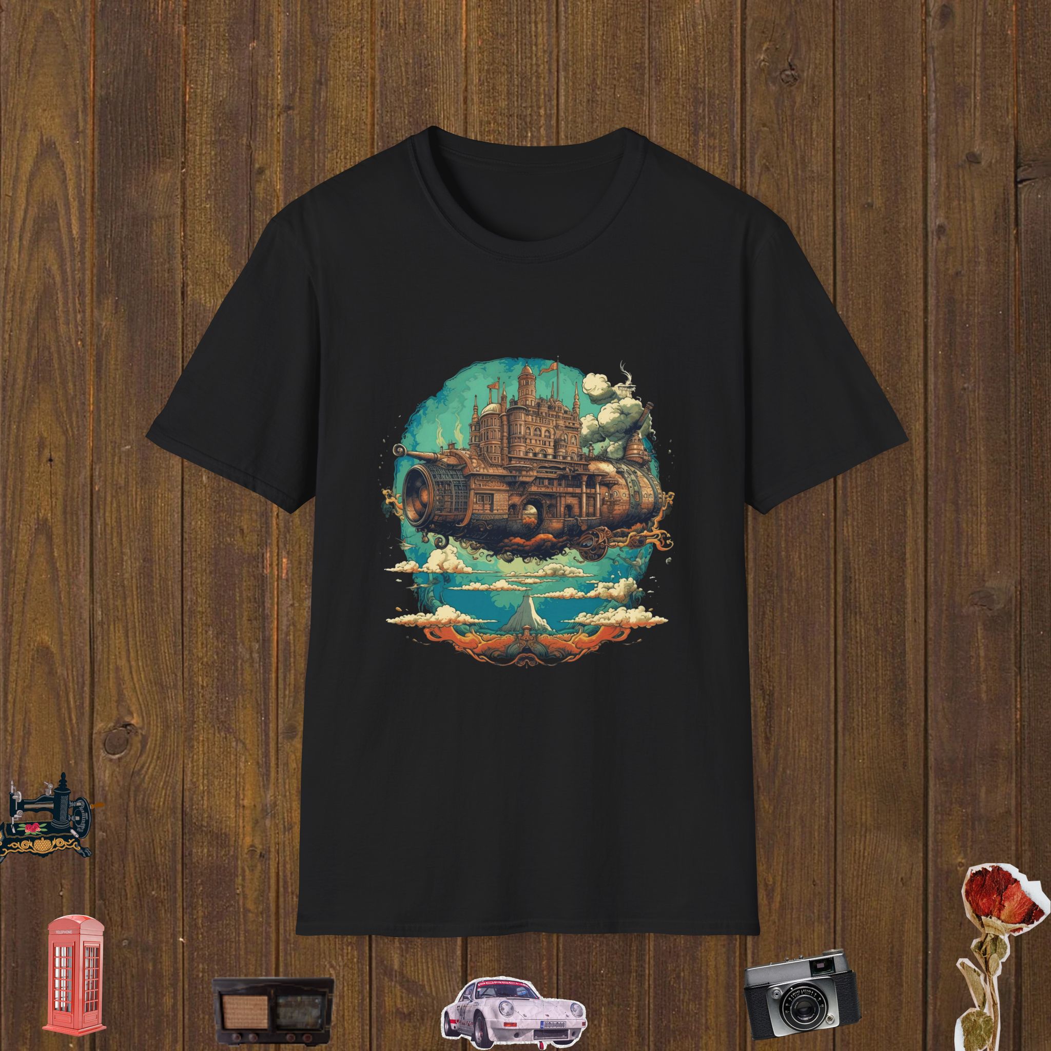 Floating Steam Castle Unisex Softstyle T-Shirt