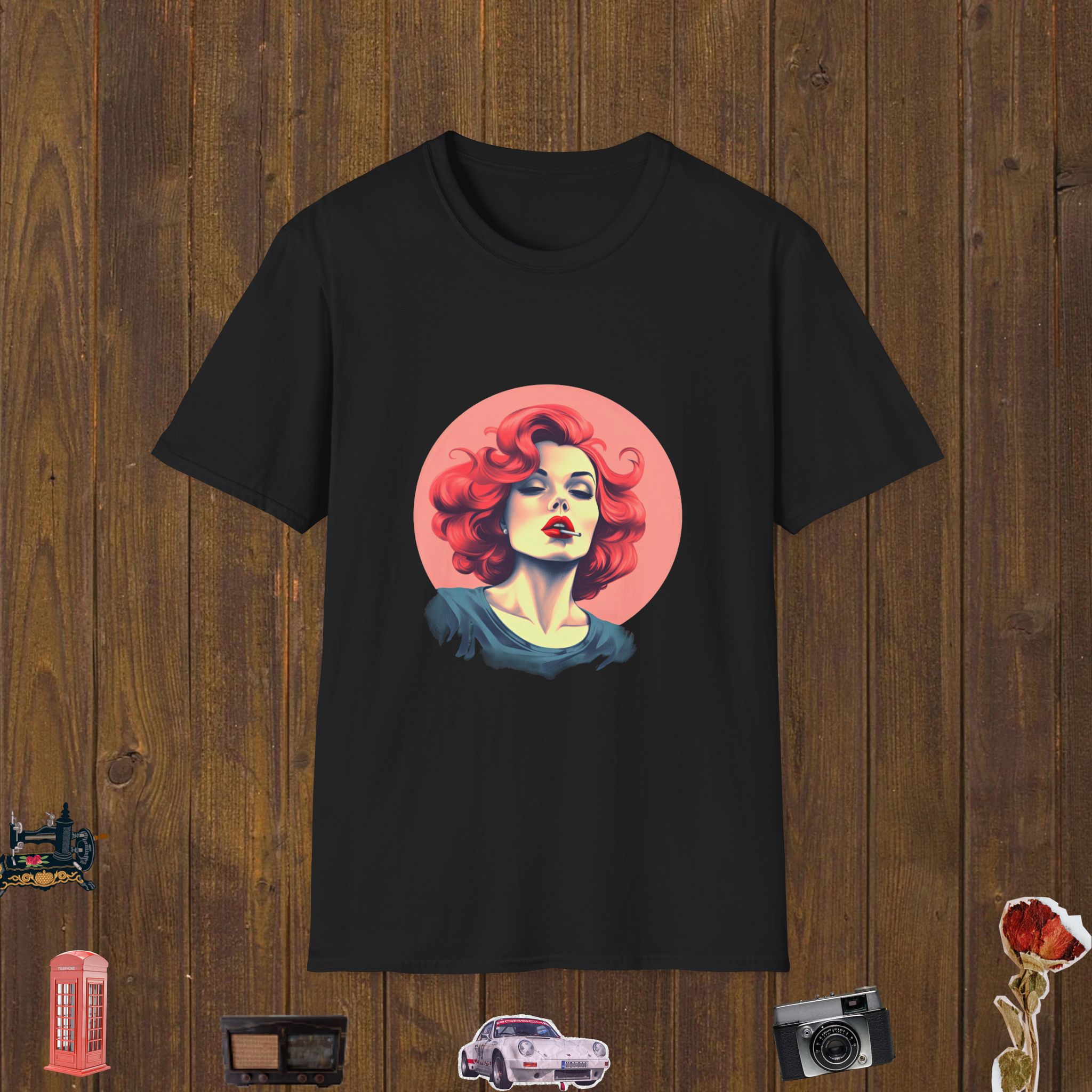 Bold Retro Attitude Unisex Softstyle T-Shirt
