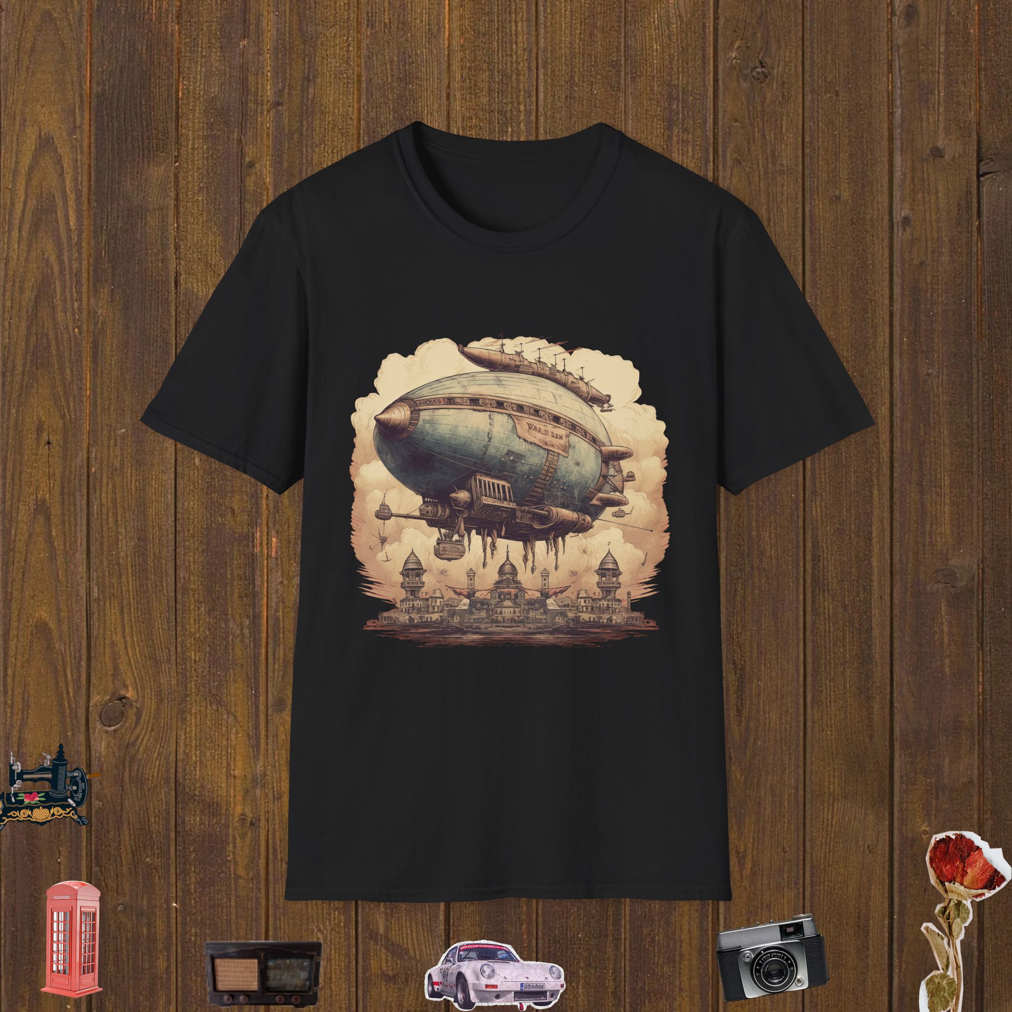Vintage Zeppelin Voyage Unisex Softstyle T-Shirt