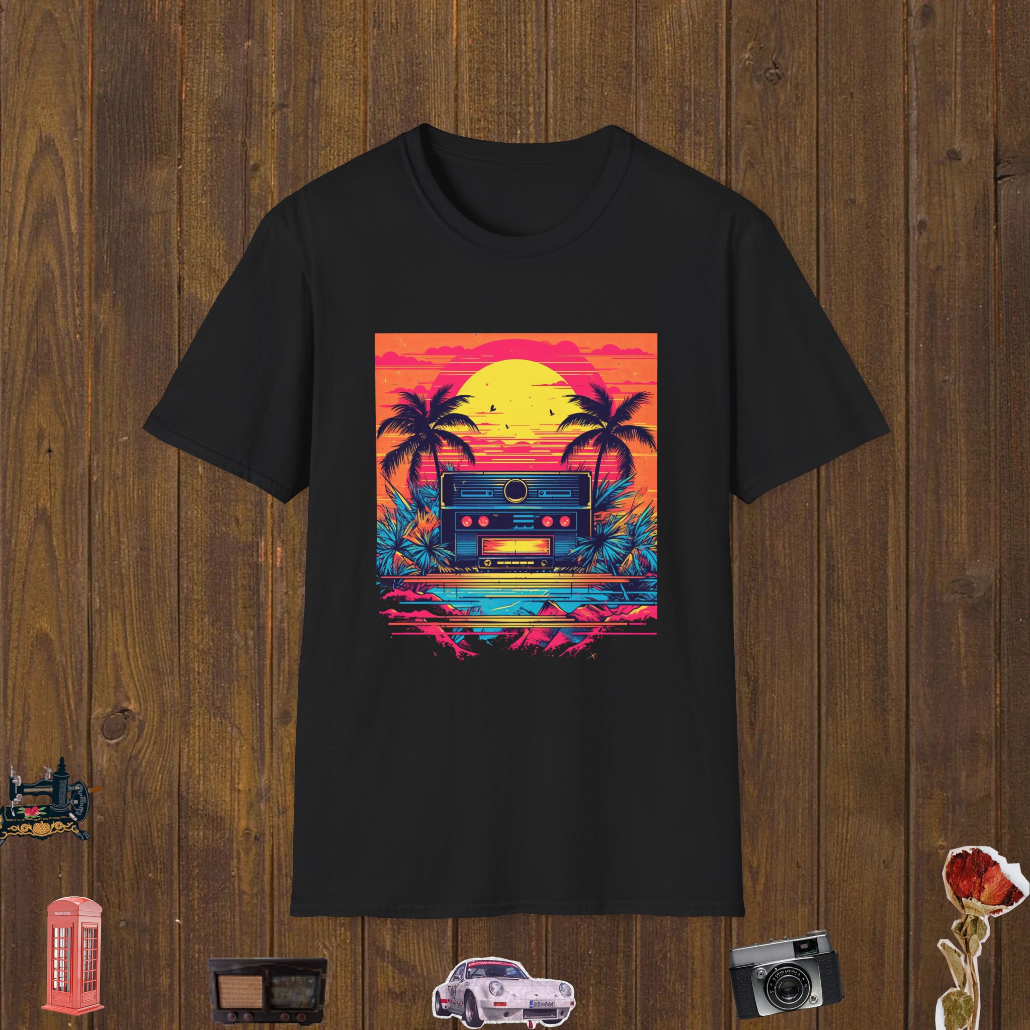 Sunset Cassette Vibes – Unisex Softstyle T-Shirt