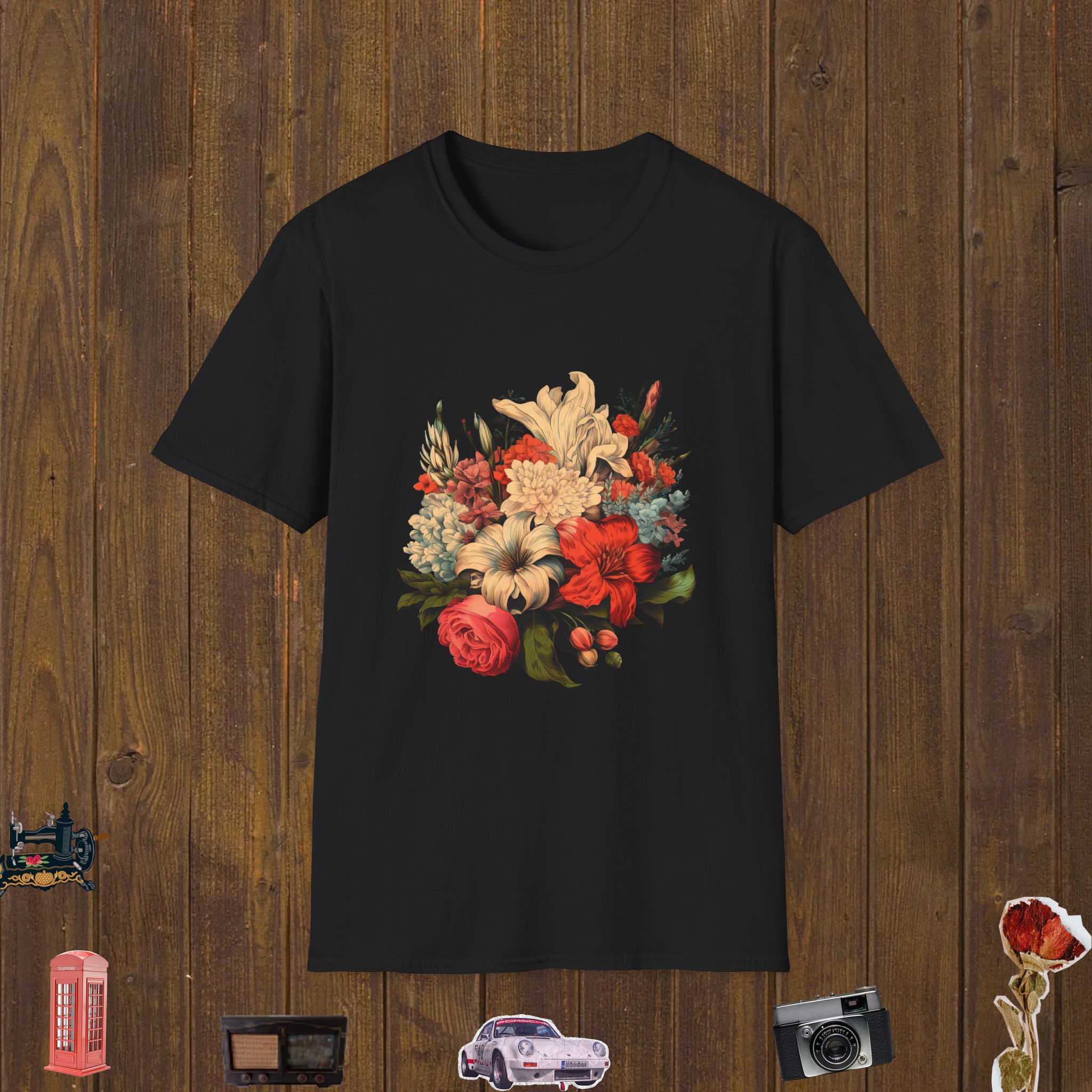 Cream Petal Bloom Unisex Softstyle T-Shirt