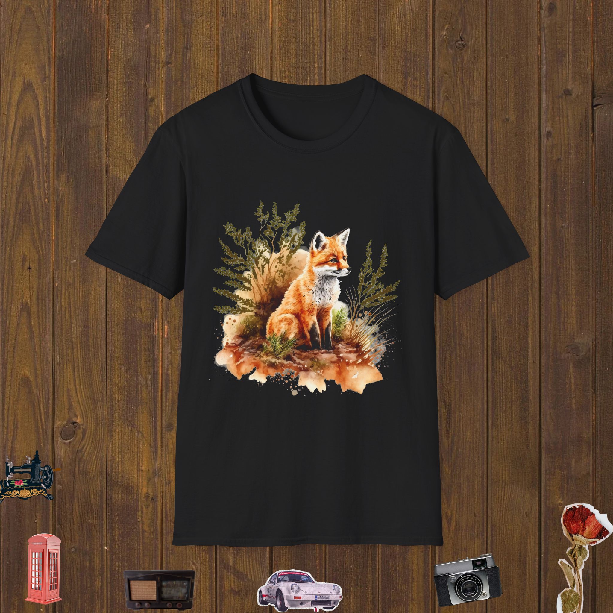 Autumn Baby Fox Unisex Softstyle T-Shirt