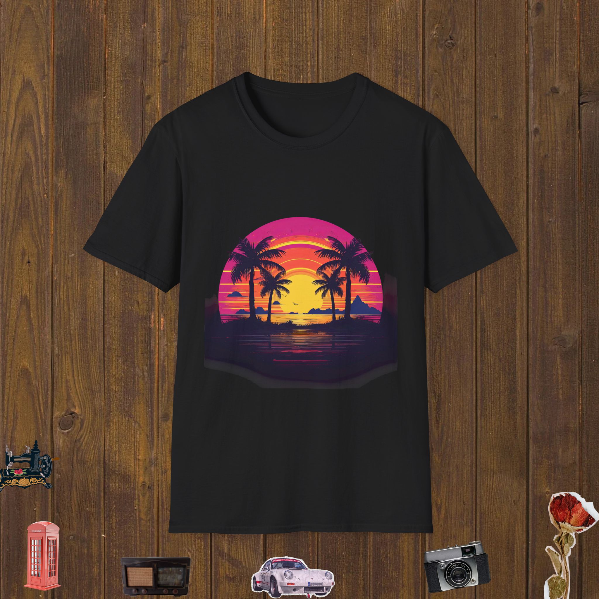 Tropical Sunset Glow Unisex Softstyle T-Shirt