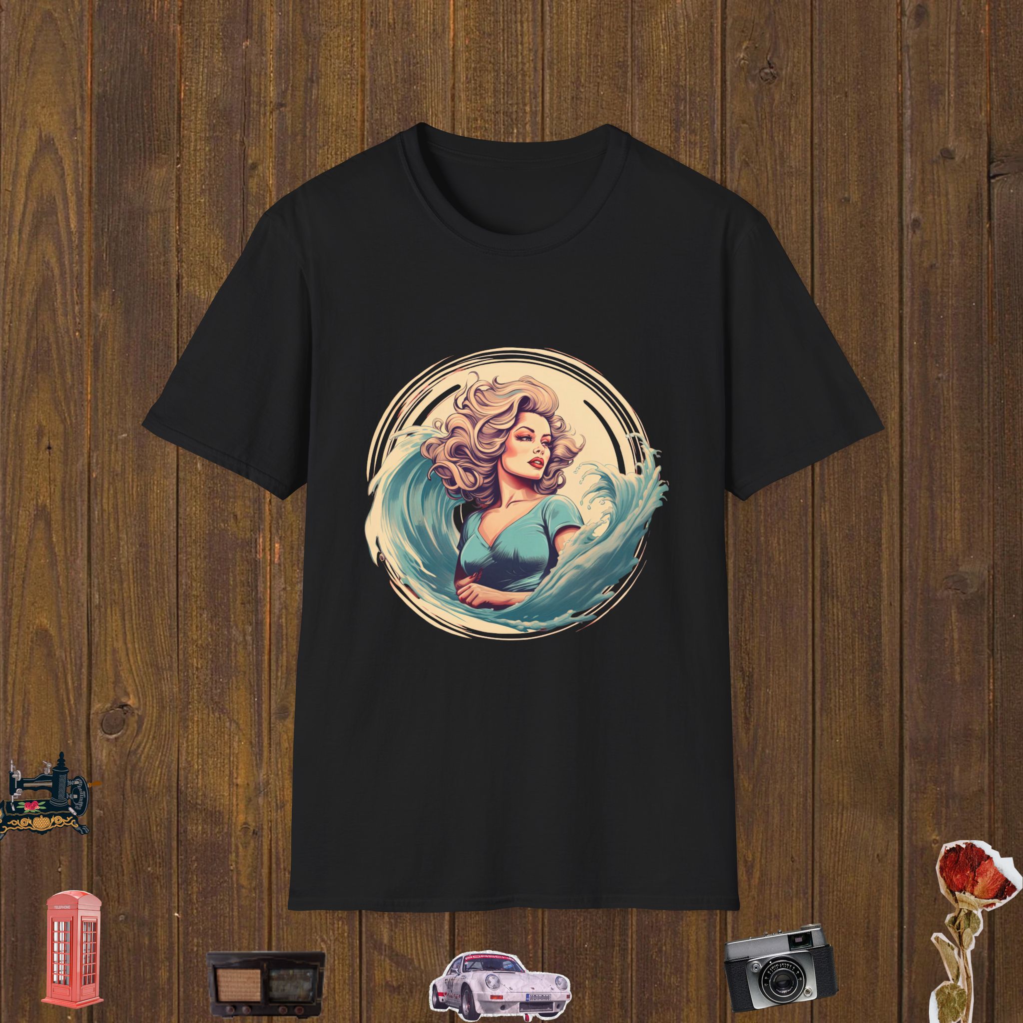 Oceanic Pin-Up Glamour Unisex Softstyle T-Shirt