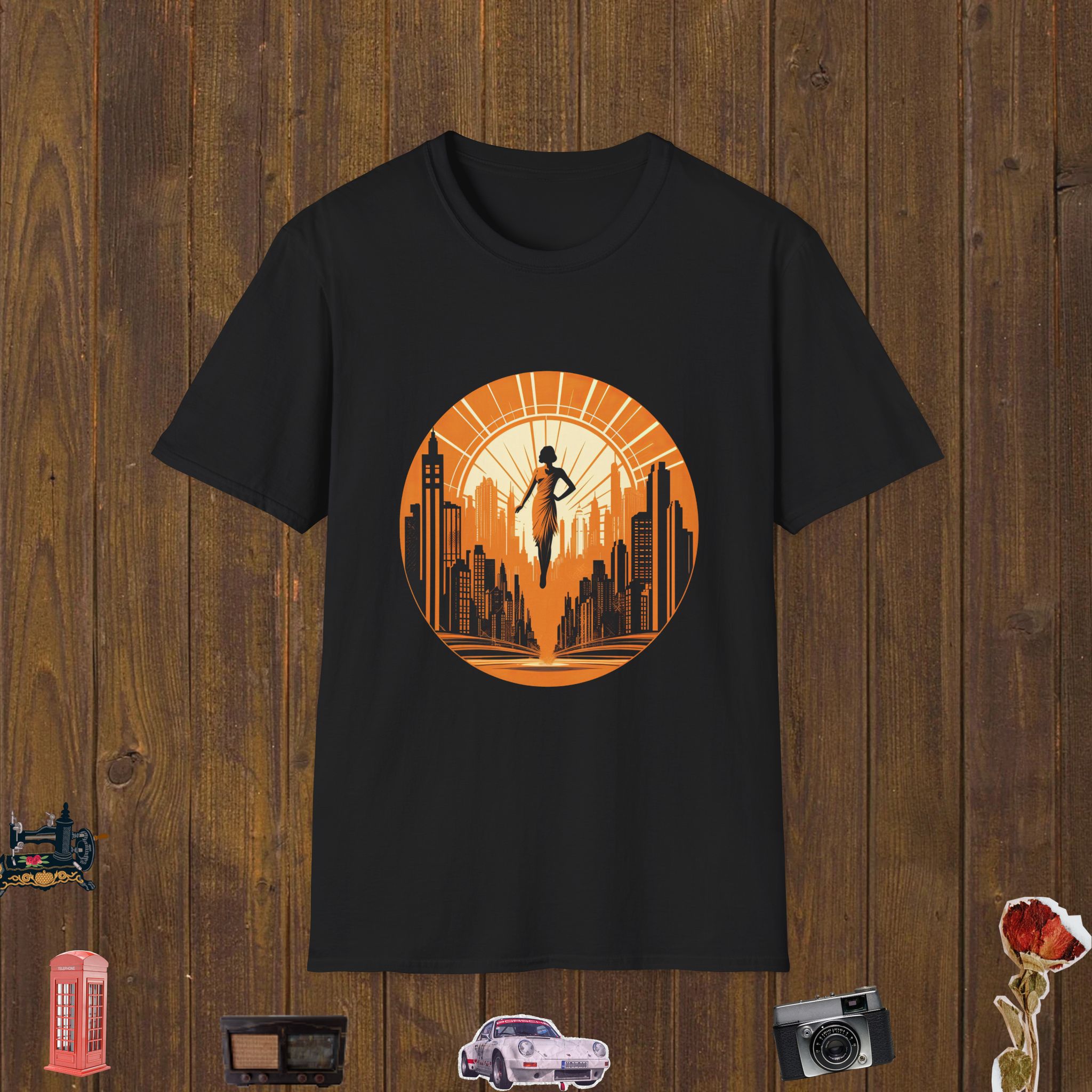 Sunset Skyline Elegance – Unisex Softstyle T-Shirt