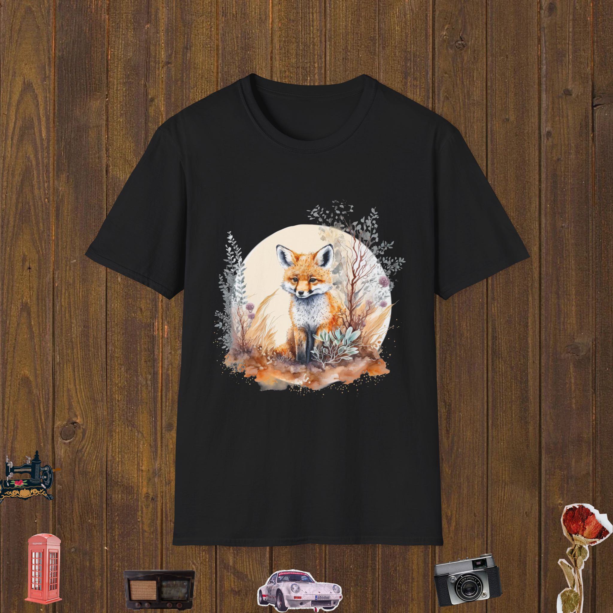 Woodland Baby Fox Unisex Softstyle T-Shirt