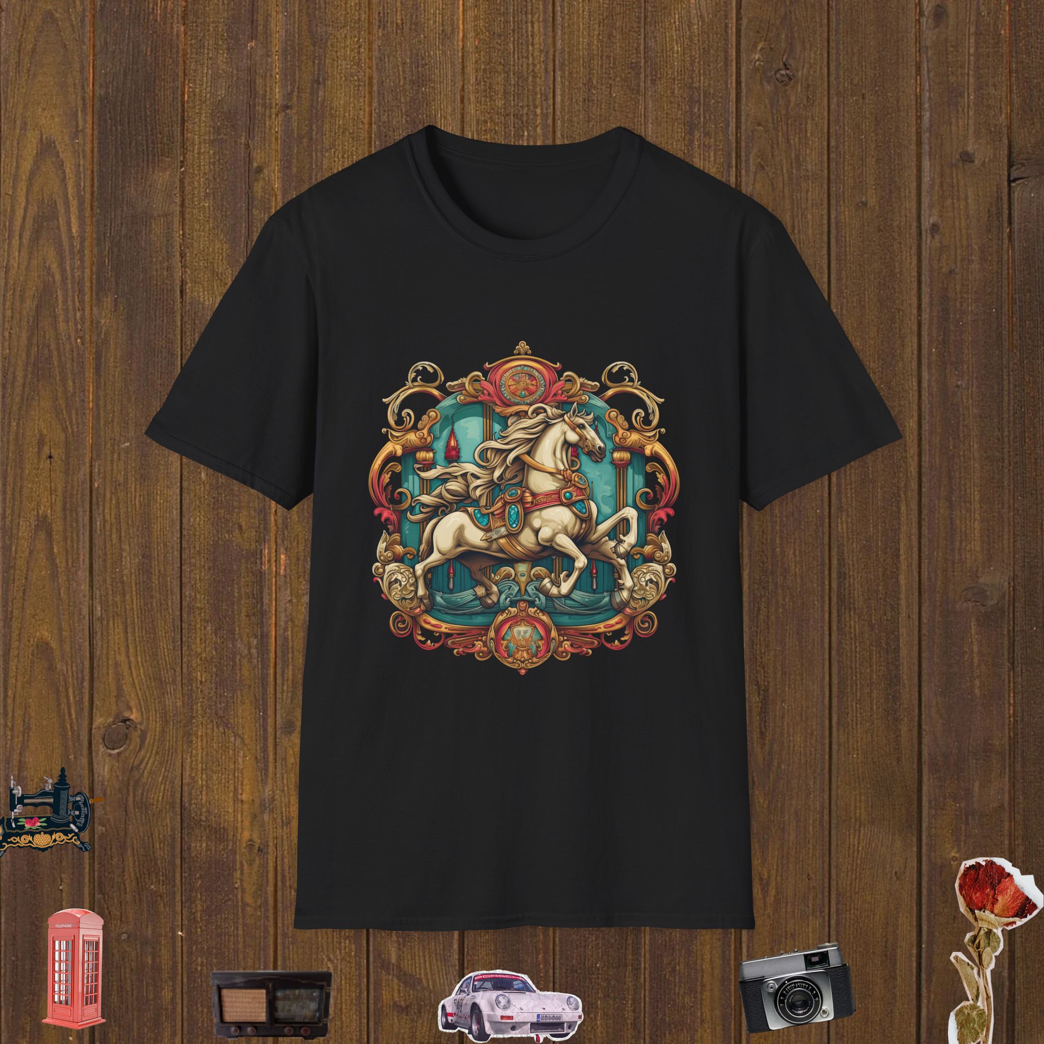 Royal Carousel Horse – Unisex Softstyle T-Shirt