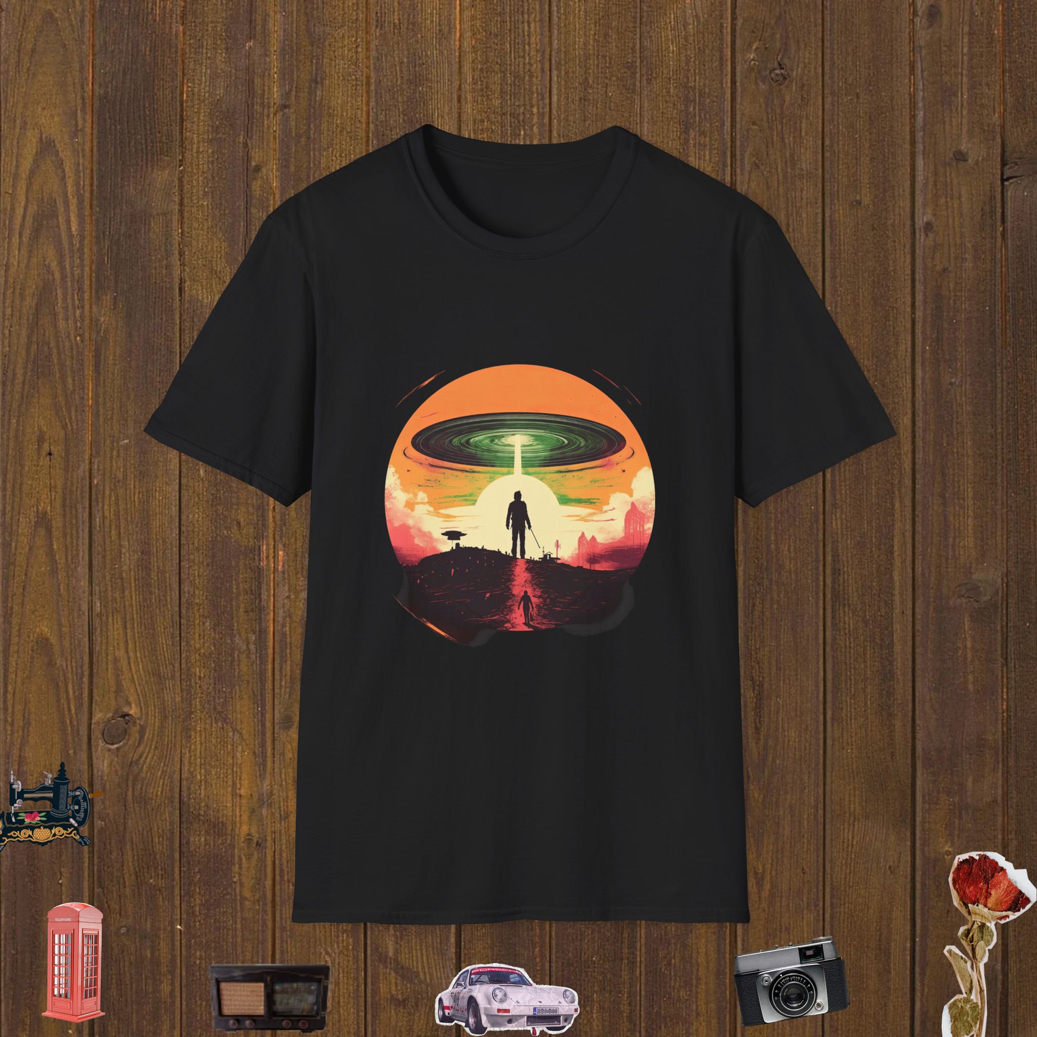 Galactic Arrival Scene Unisex Softstyle T-Shirt