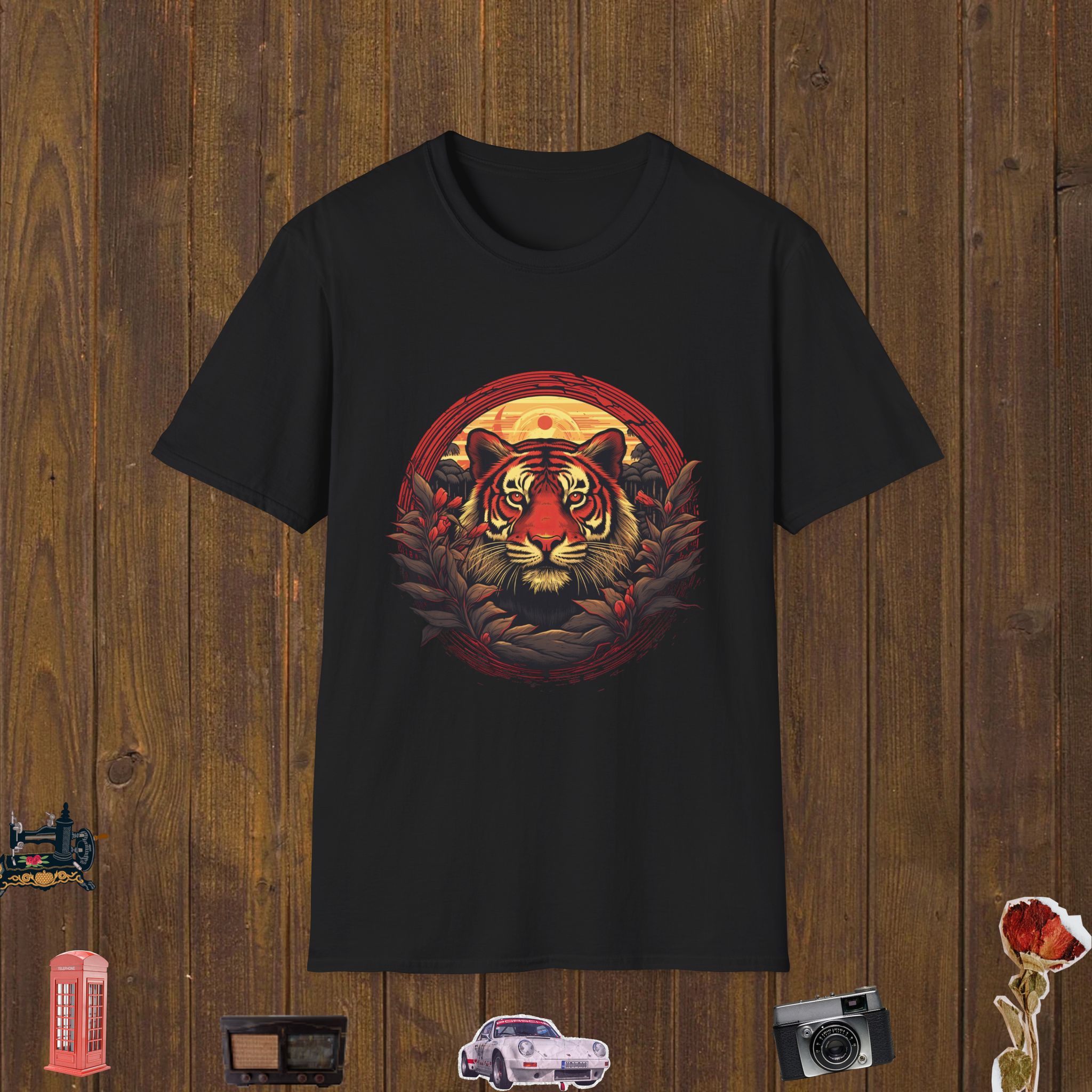 Jungle Tiger Glory Unisex Softstyle T-Shirt