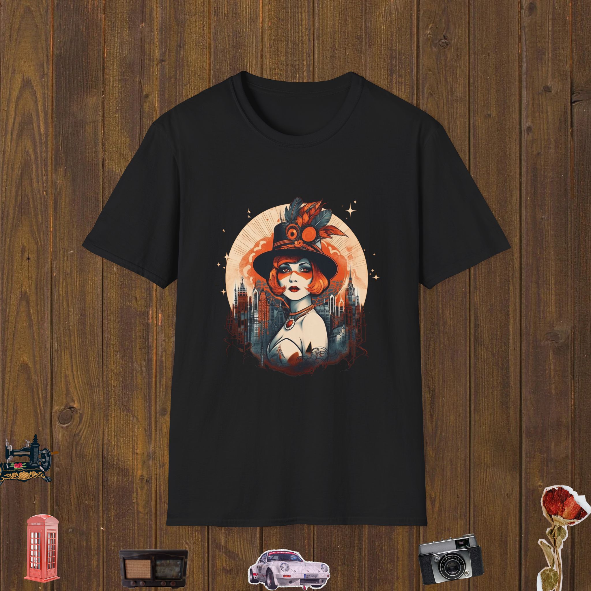 Flapper City Glow – Unisex Softstyle T-Shirt