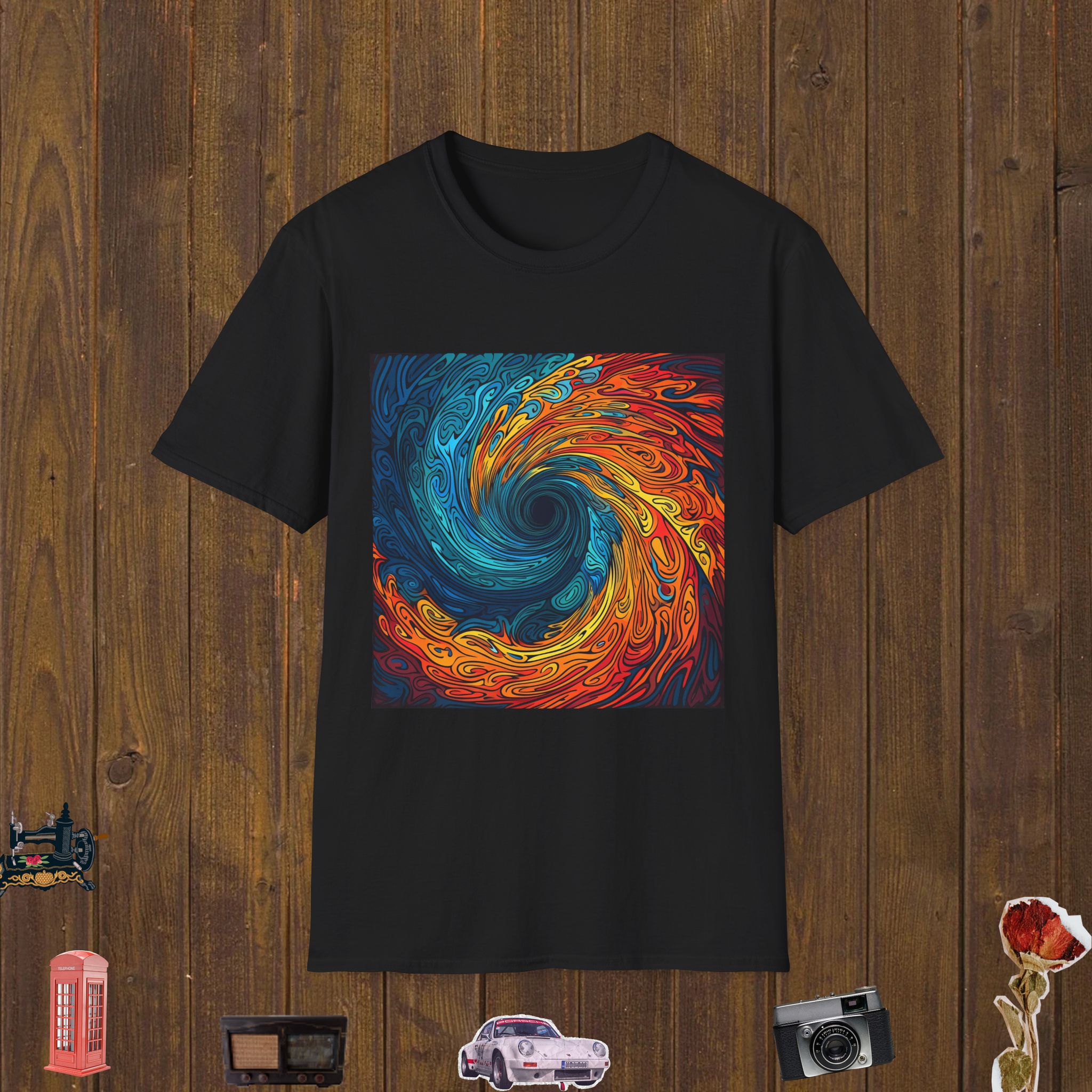 Firestorm Spiral Vortex – Unisex Softstyle T-Shirt