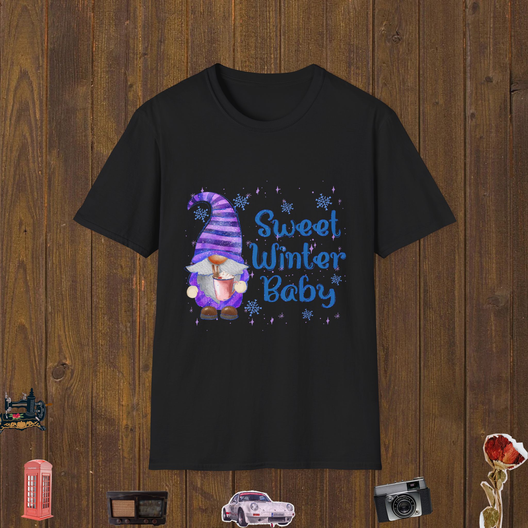 Winter Gnome Cocoa Unisex Softstyle T-Shirt
