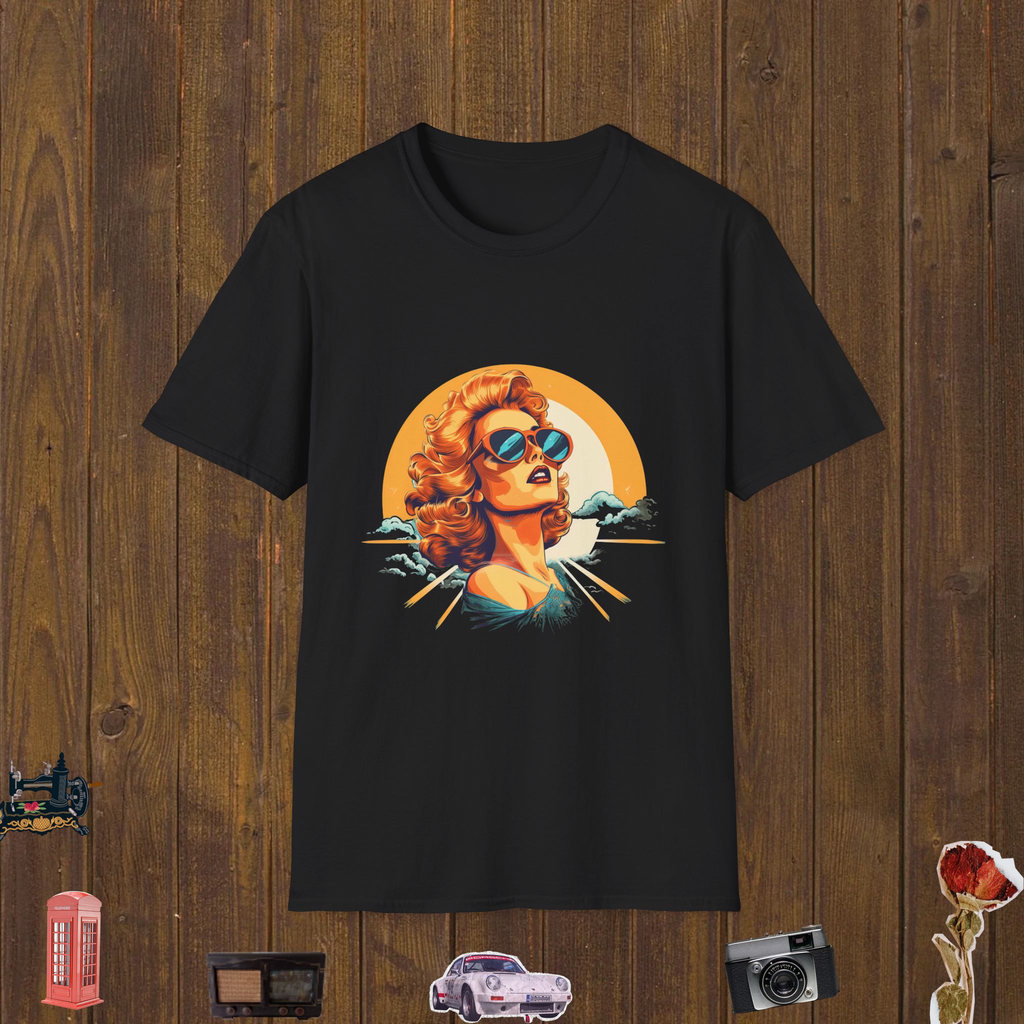 Retro Sun Gaze Unisex Softstyle T-Shirt