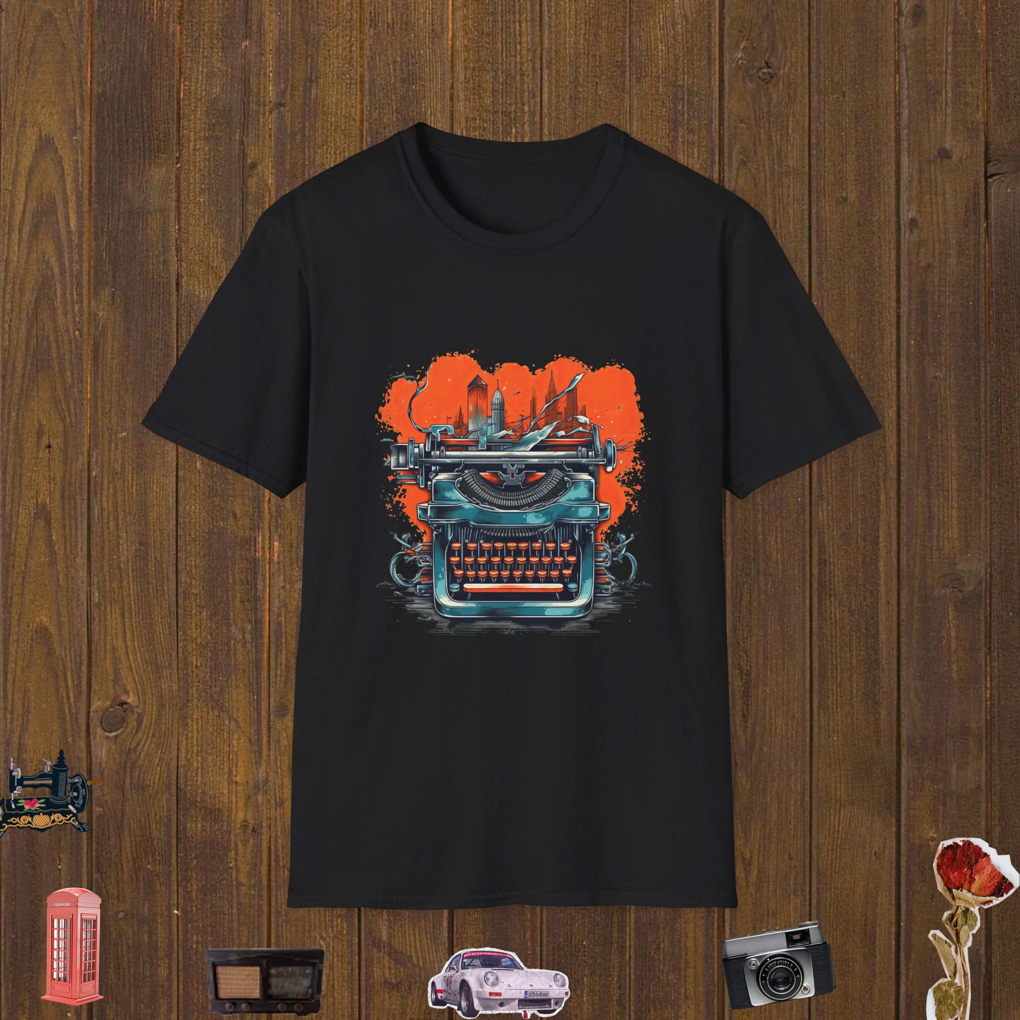 Urban Script Machine – Unisex Softstyle T-Shirt