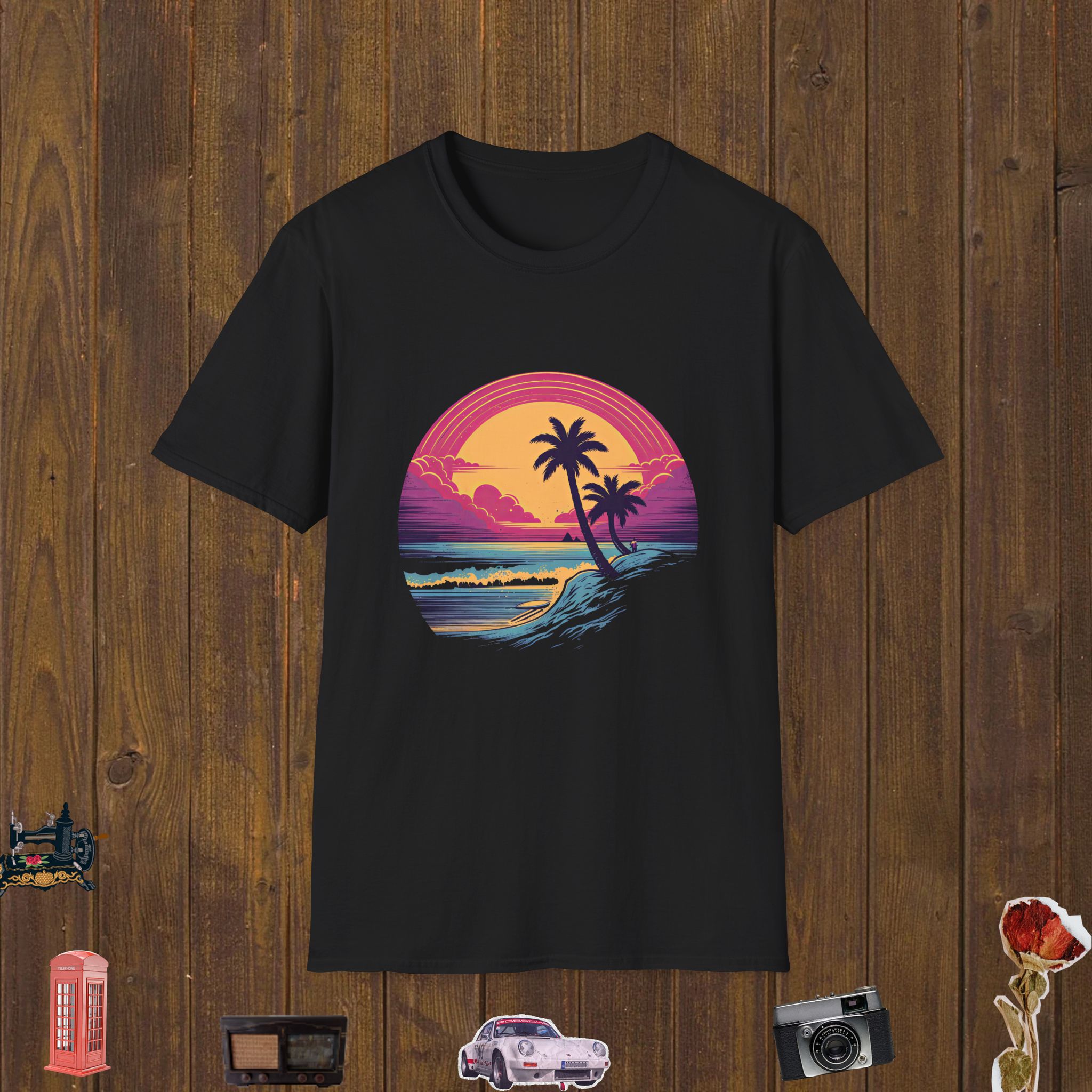 Sunset Surf Vibes Unisex Softstyle T-Shirt