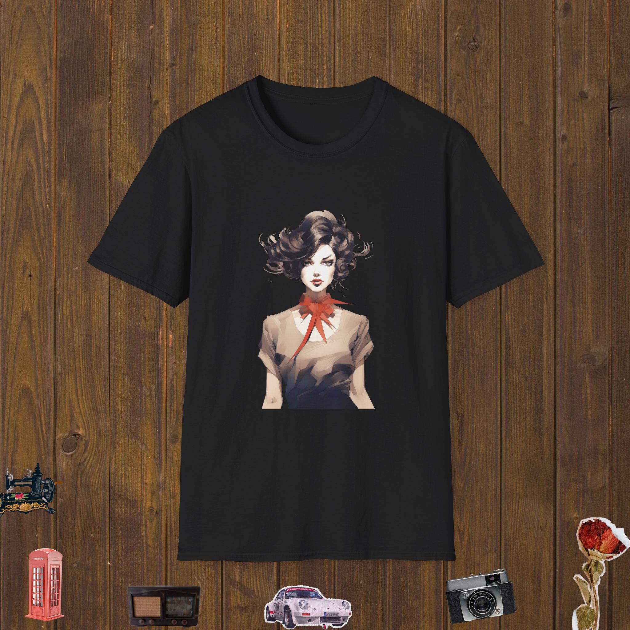 Elegant Bow Muse Unisex Softstyle T-Shirt