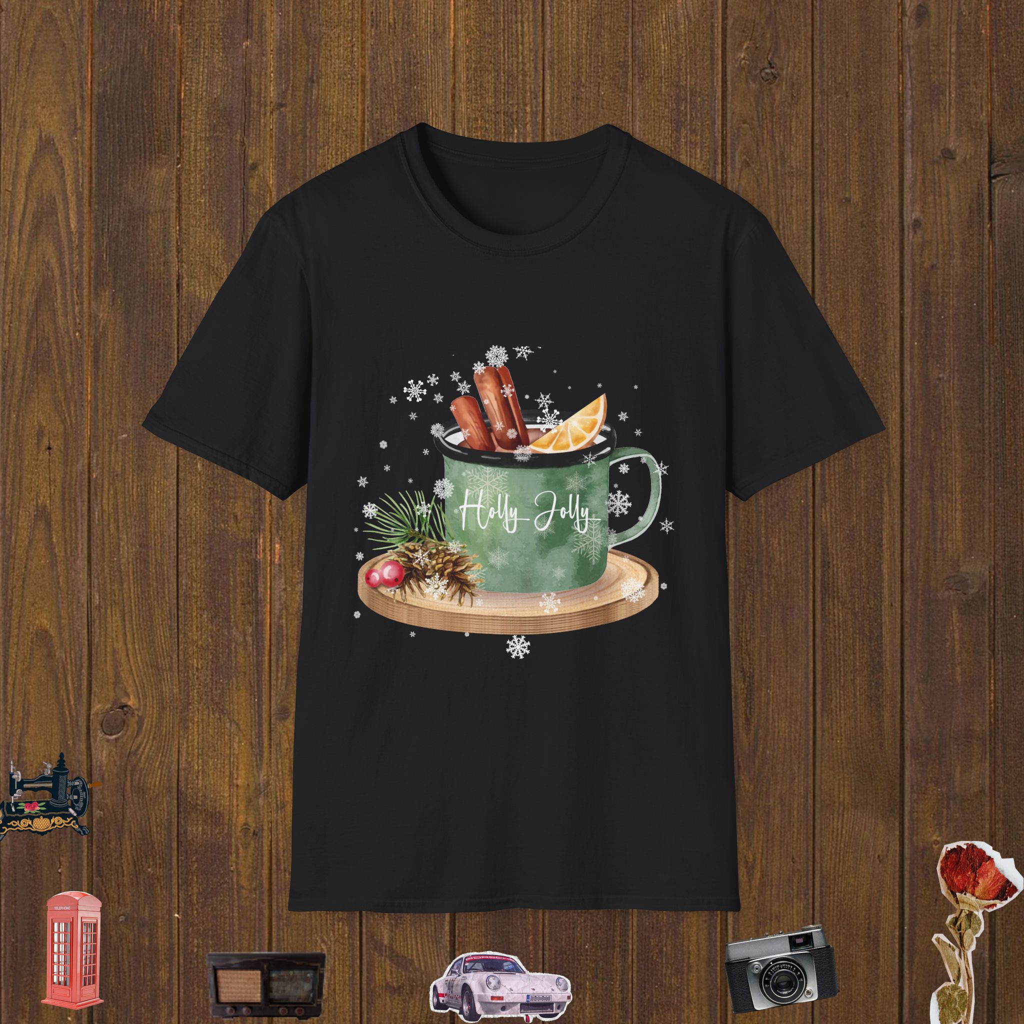 Holly Jolly Mug Unisex Softstyle T-Shirt
