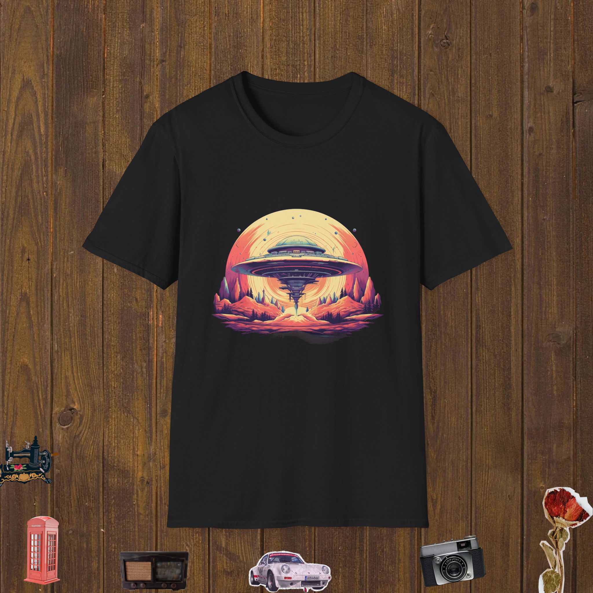 Alien Base Arrival – Unisex Softstyle T-Shirt