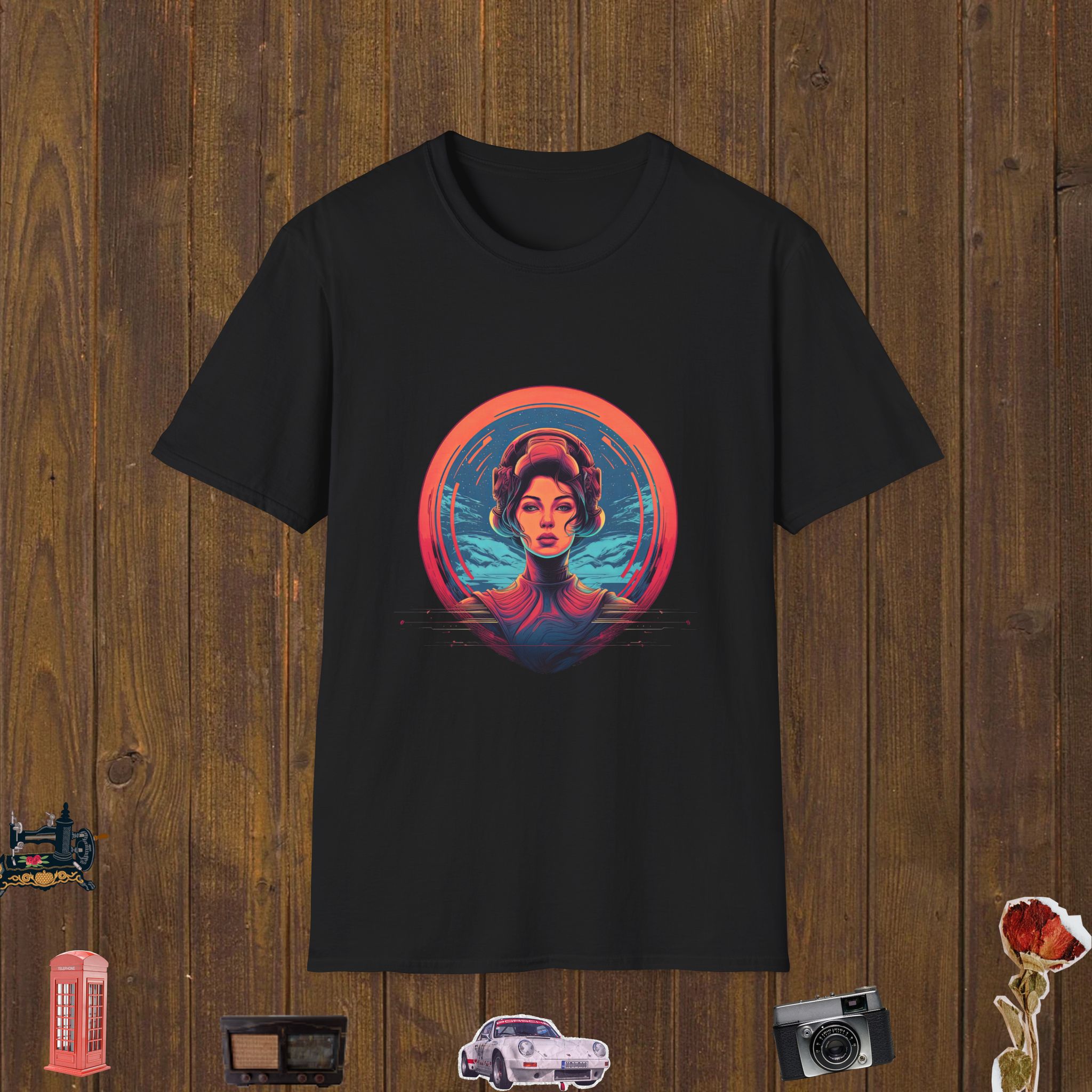 Galactic Princess Portrait Unisex Softstyle T-Shirt