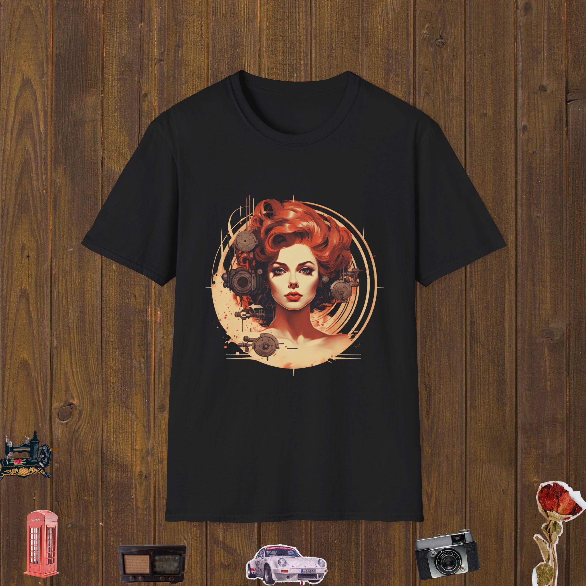 Futuristic Redhead Muse Unisex Softstyle T-Shirt