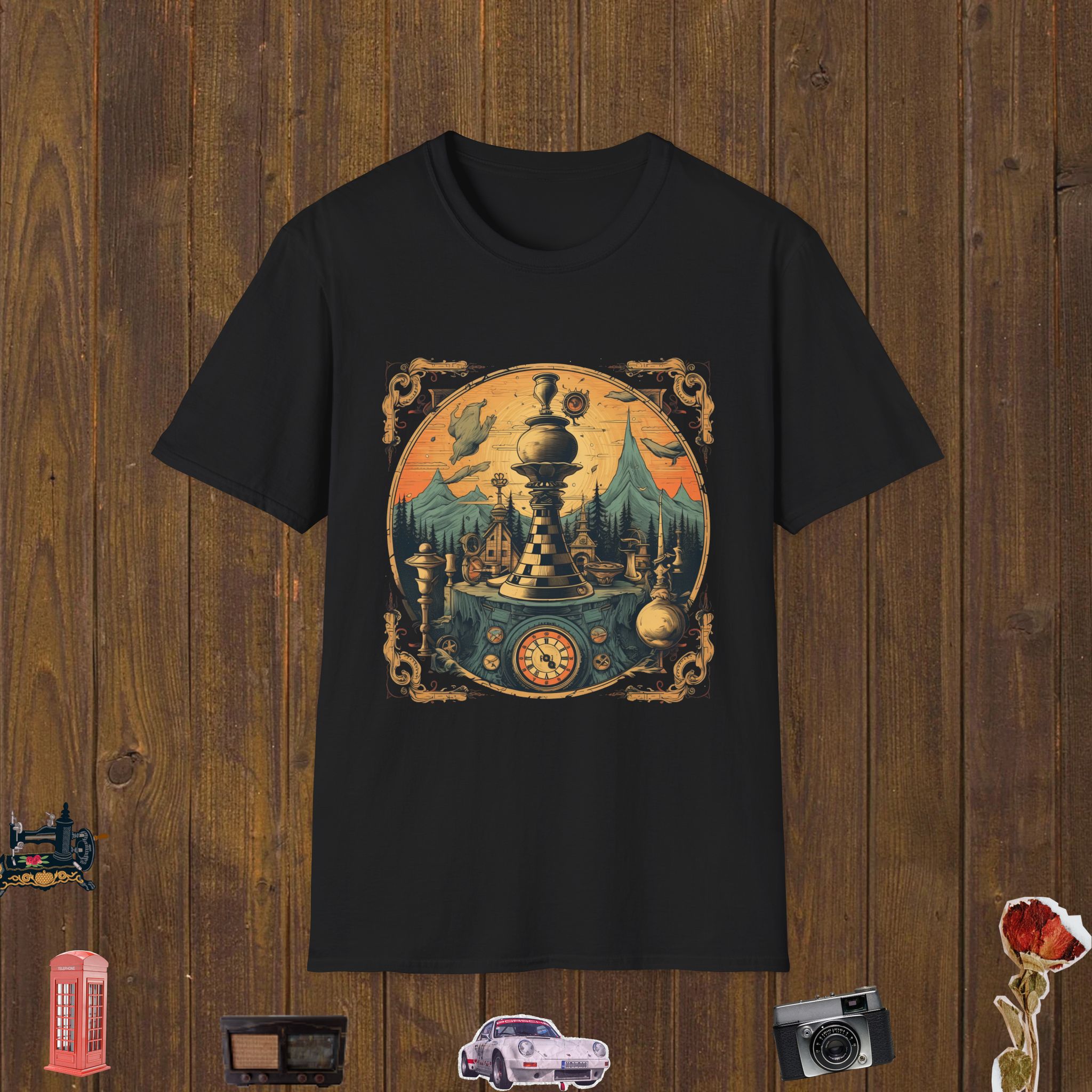 Chess Kingdom Clockwork Unisex Softstyle T-Shirt