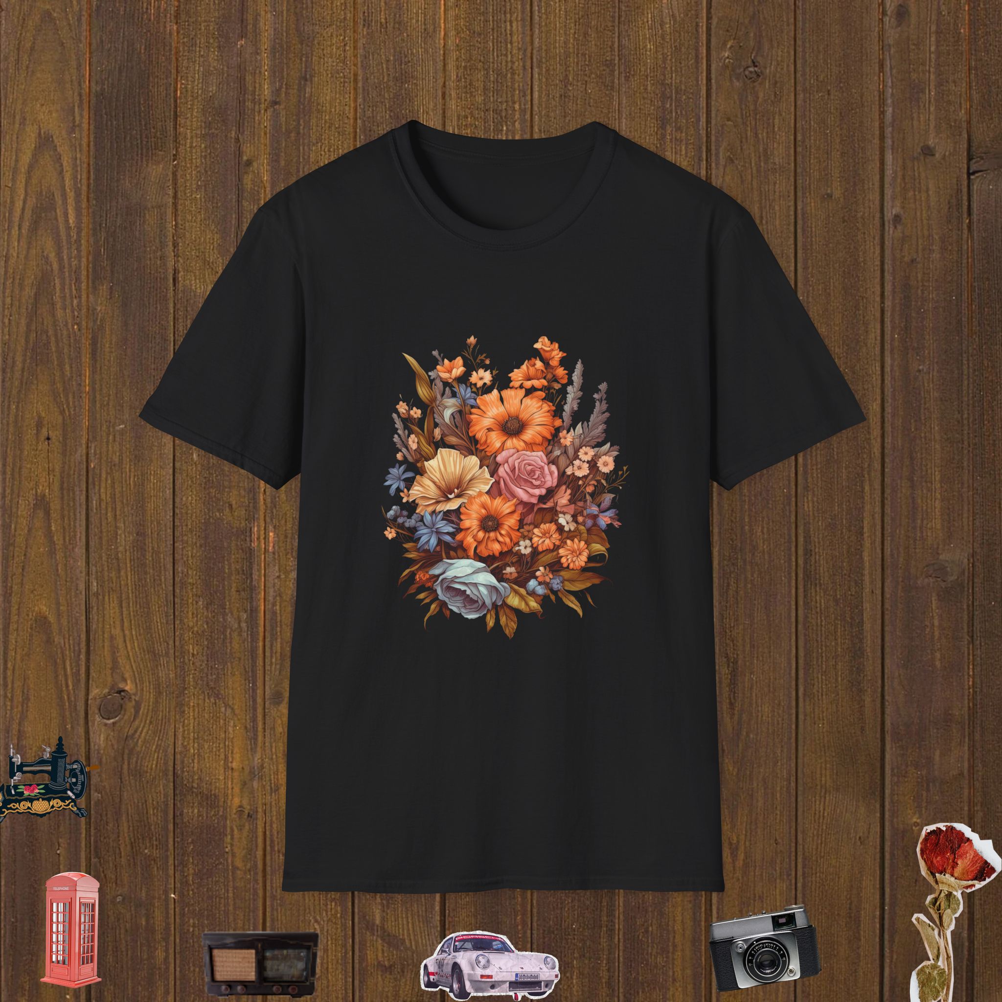 Autumn Garden Bloom Unisex Softstyle T-Shirt