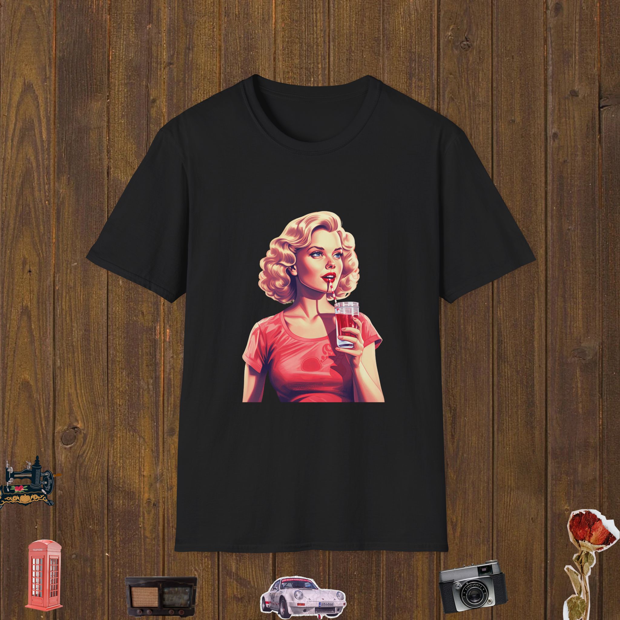 Blonde Soda Charm – Unisex Softstyle T-Shirt