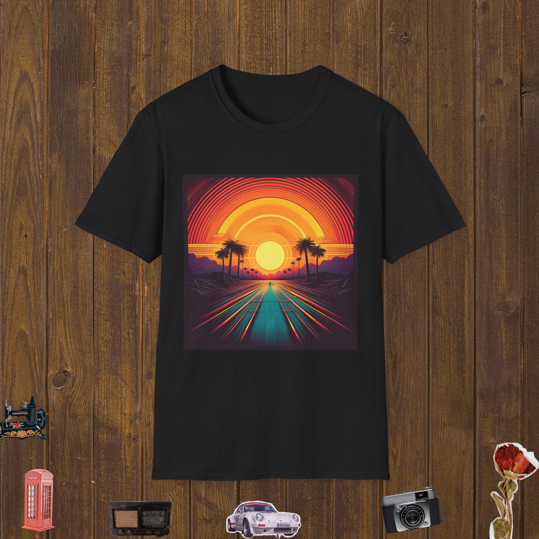 Sunset Palm Horizon Unisex Softstyle T-Shirt