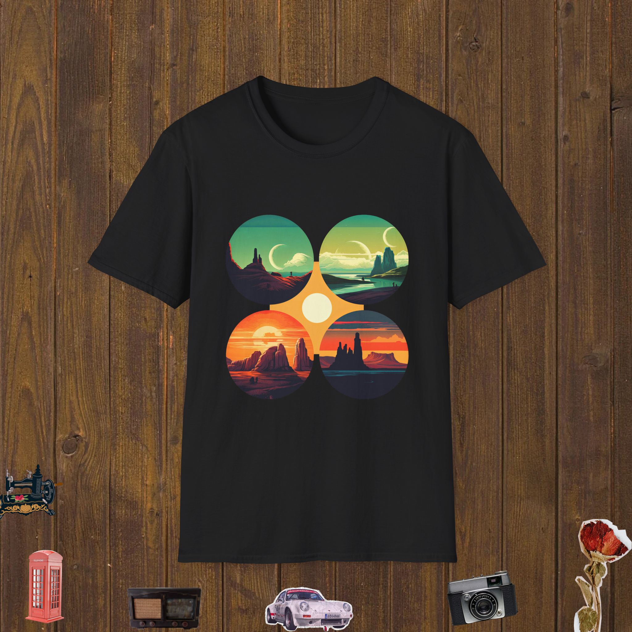 Desert Moon Views Unisex Softstyle T-Shirt