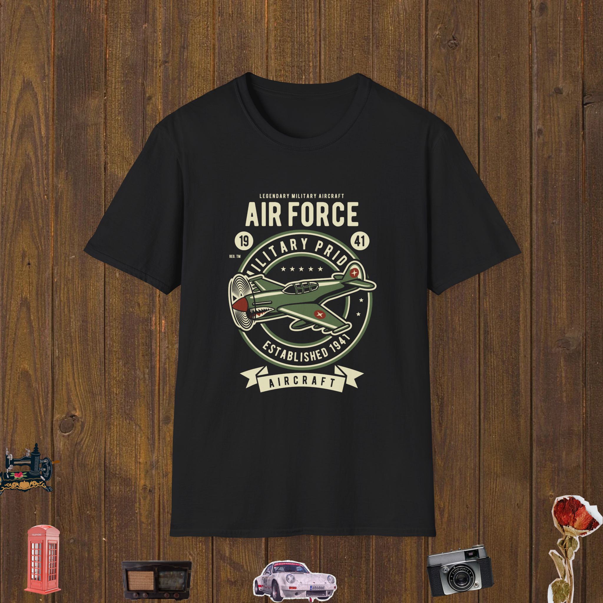 Military Pride Aircraft Unisex Softstyle T-Shirt