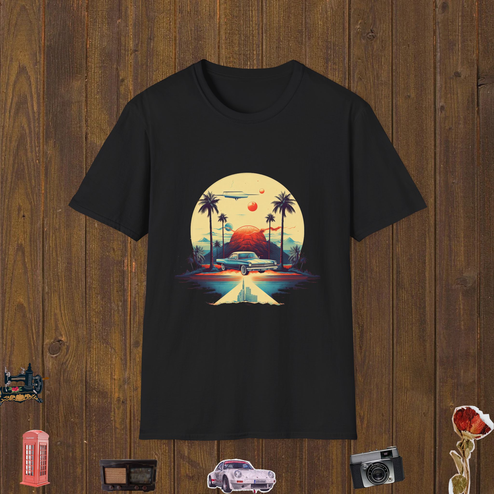Retro Space Cruise Unisex Softstyle T-Shirt