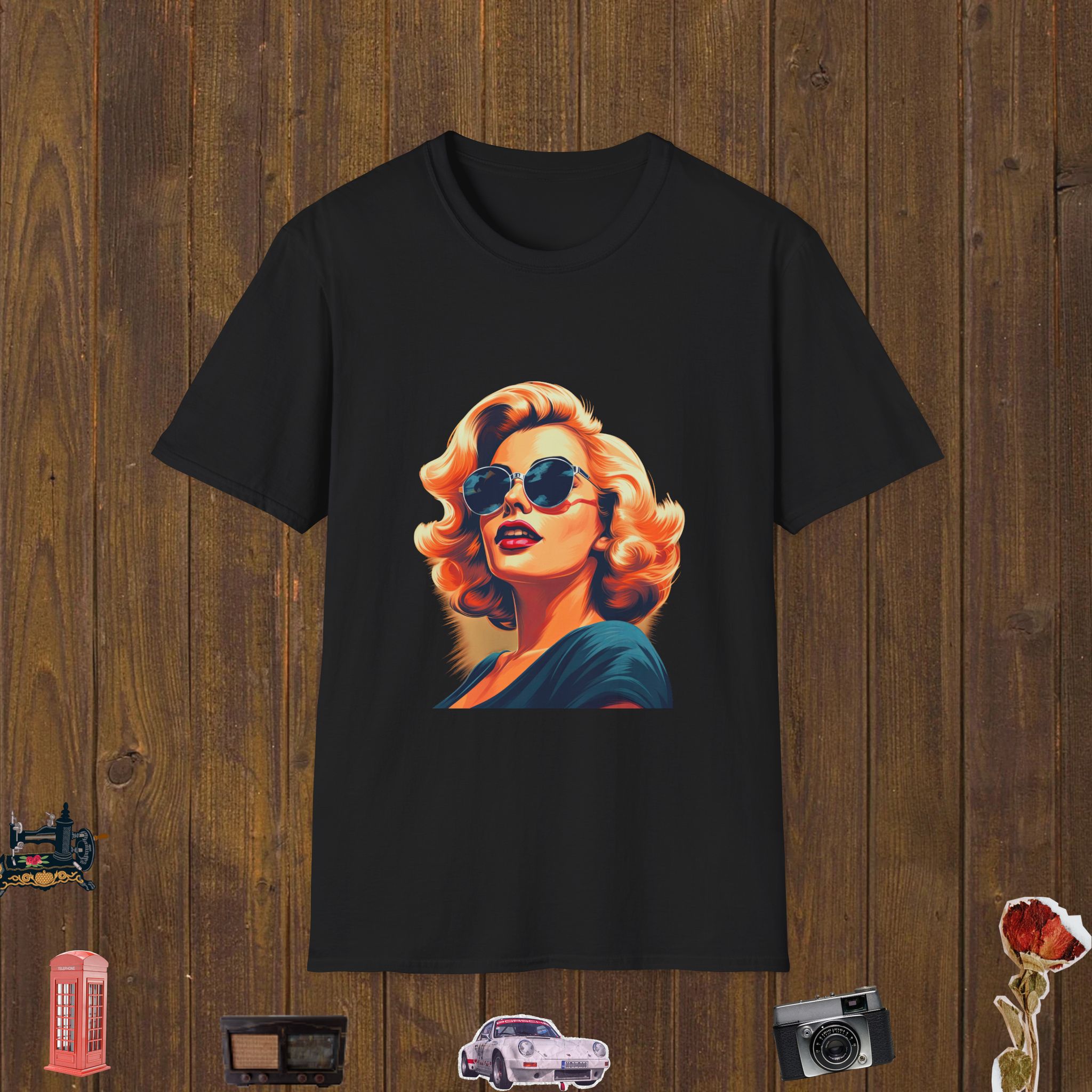 Sunset Blonde Glamour Unisex Softstyle T-Shirt