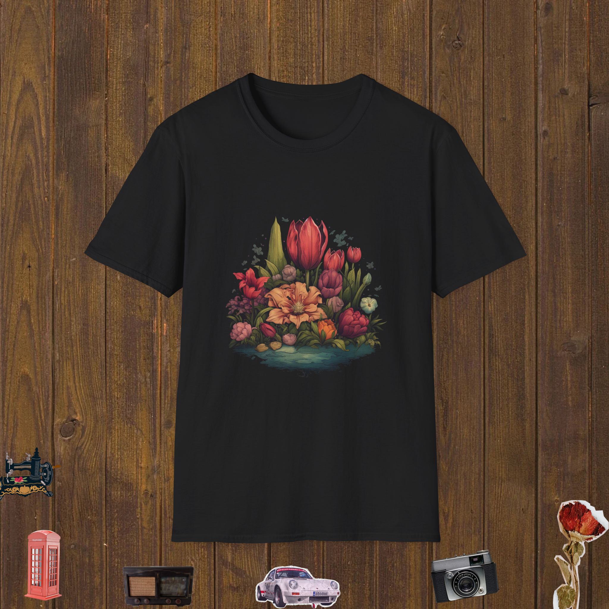 Tulip Garden Bloom Unisex Softstyle T-Shirt
