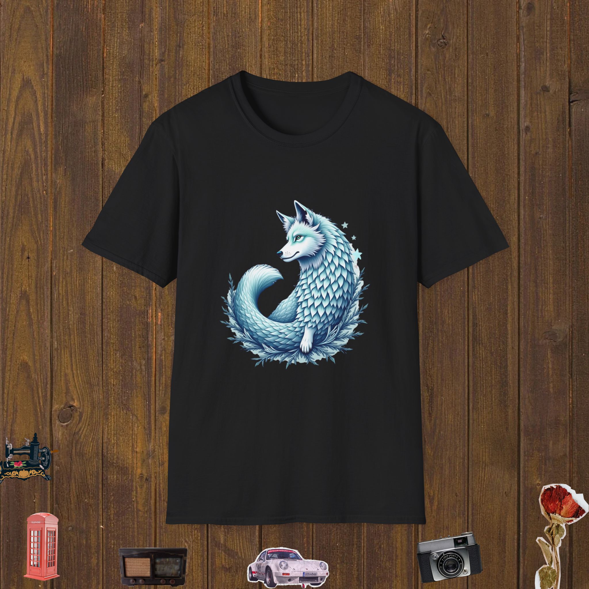 Wolf Mermaidcore Fantasy – Unisex Softstyle T-Shirt