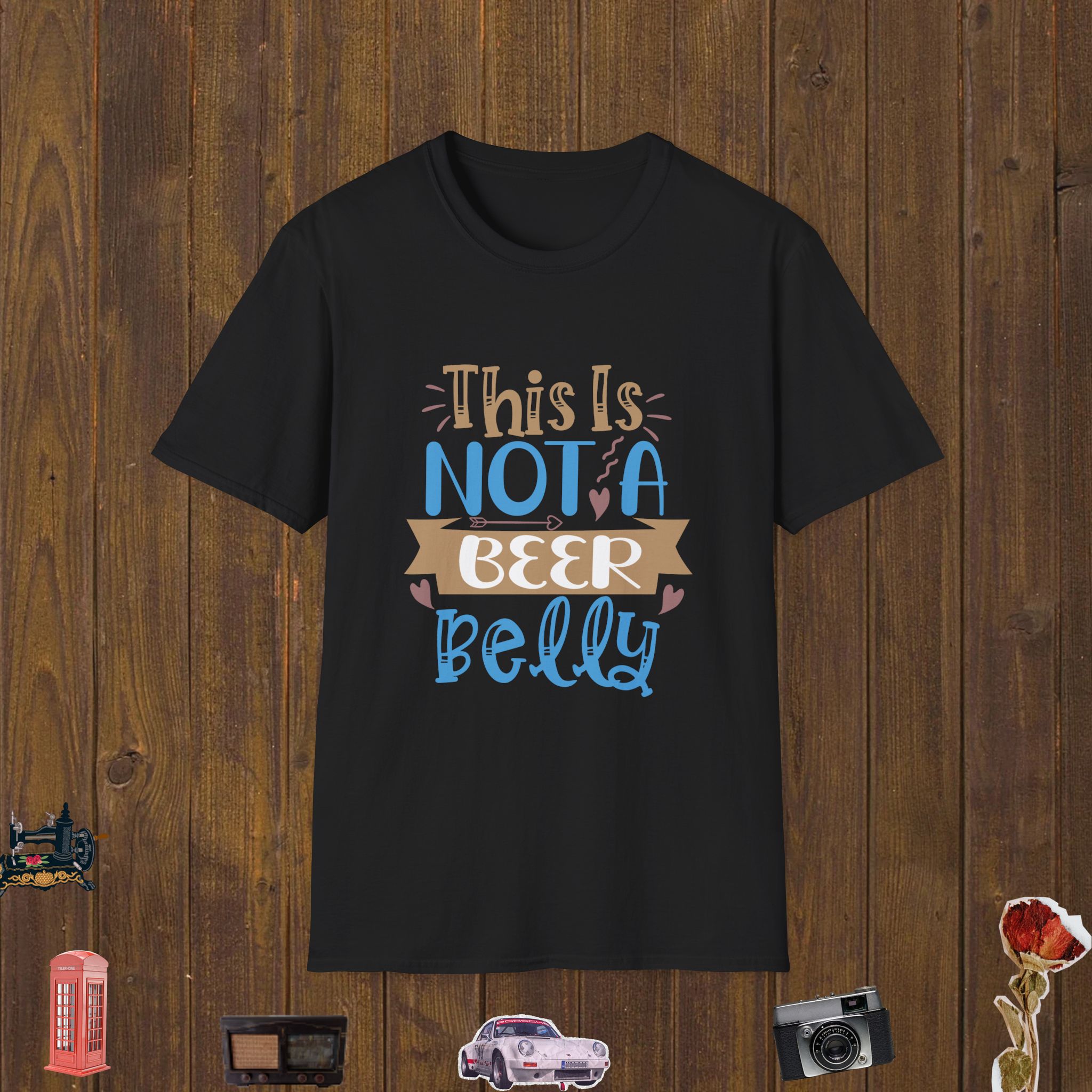 Funny Belly Statement Unisex Softstyle T-Shirt