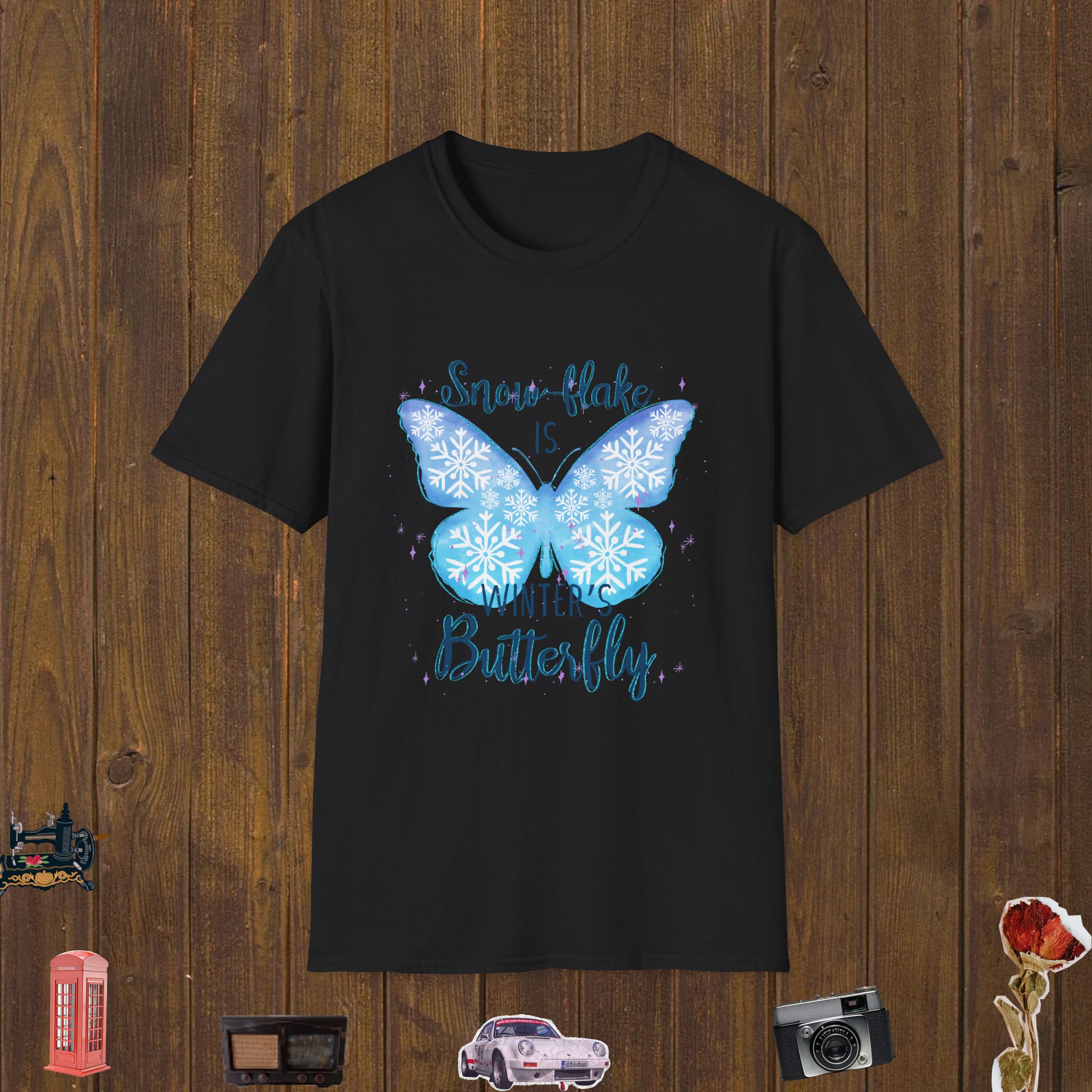 Snowflake Butterfly Unisex Softstyle T-Shirt