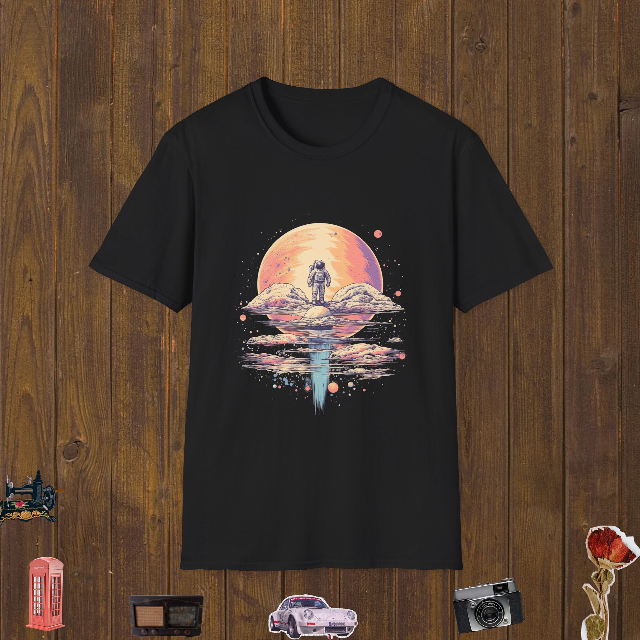 Cosmic Plateau Explorer – Unisex Softstyle T-Shirt