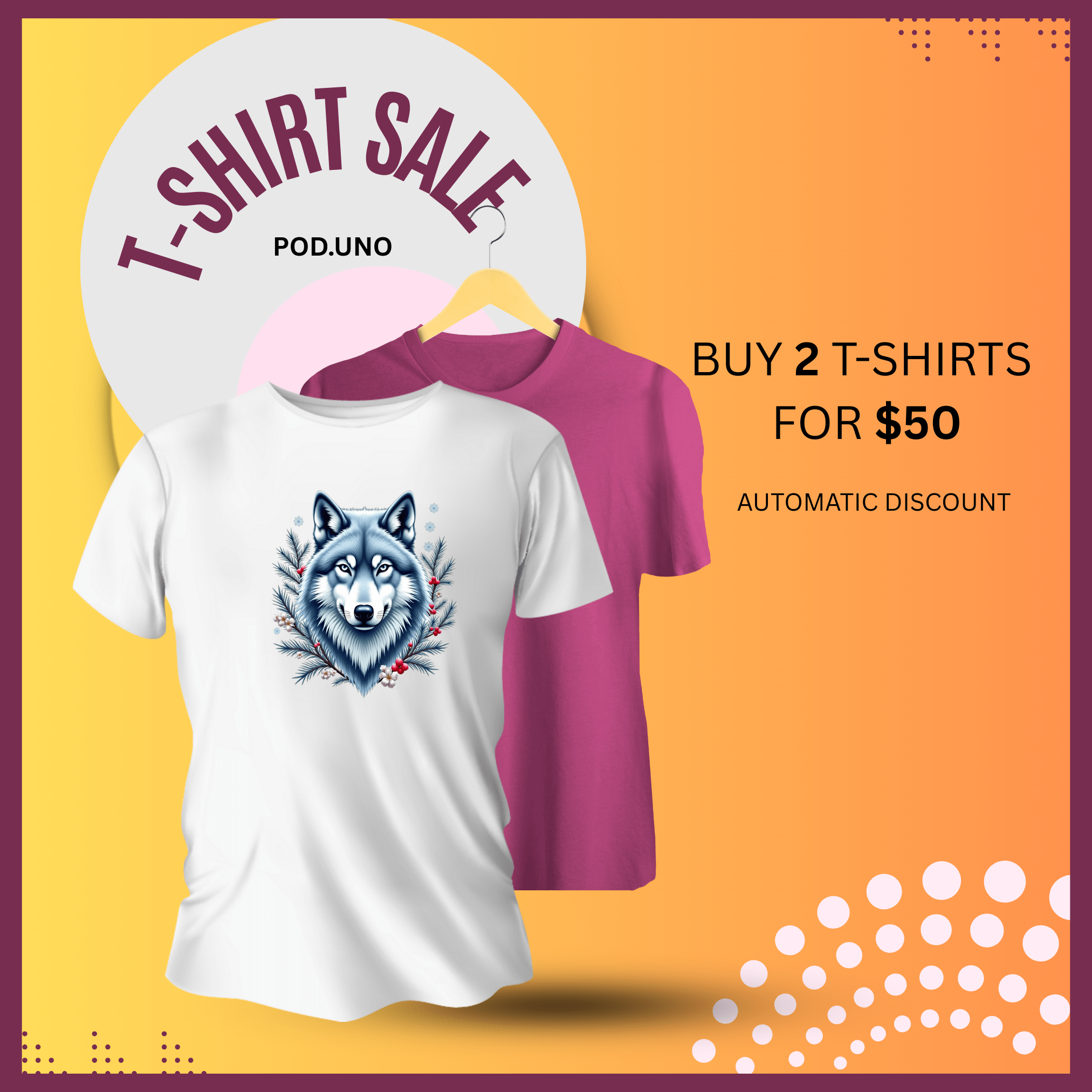 buy two t-shirts for $50
