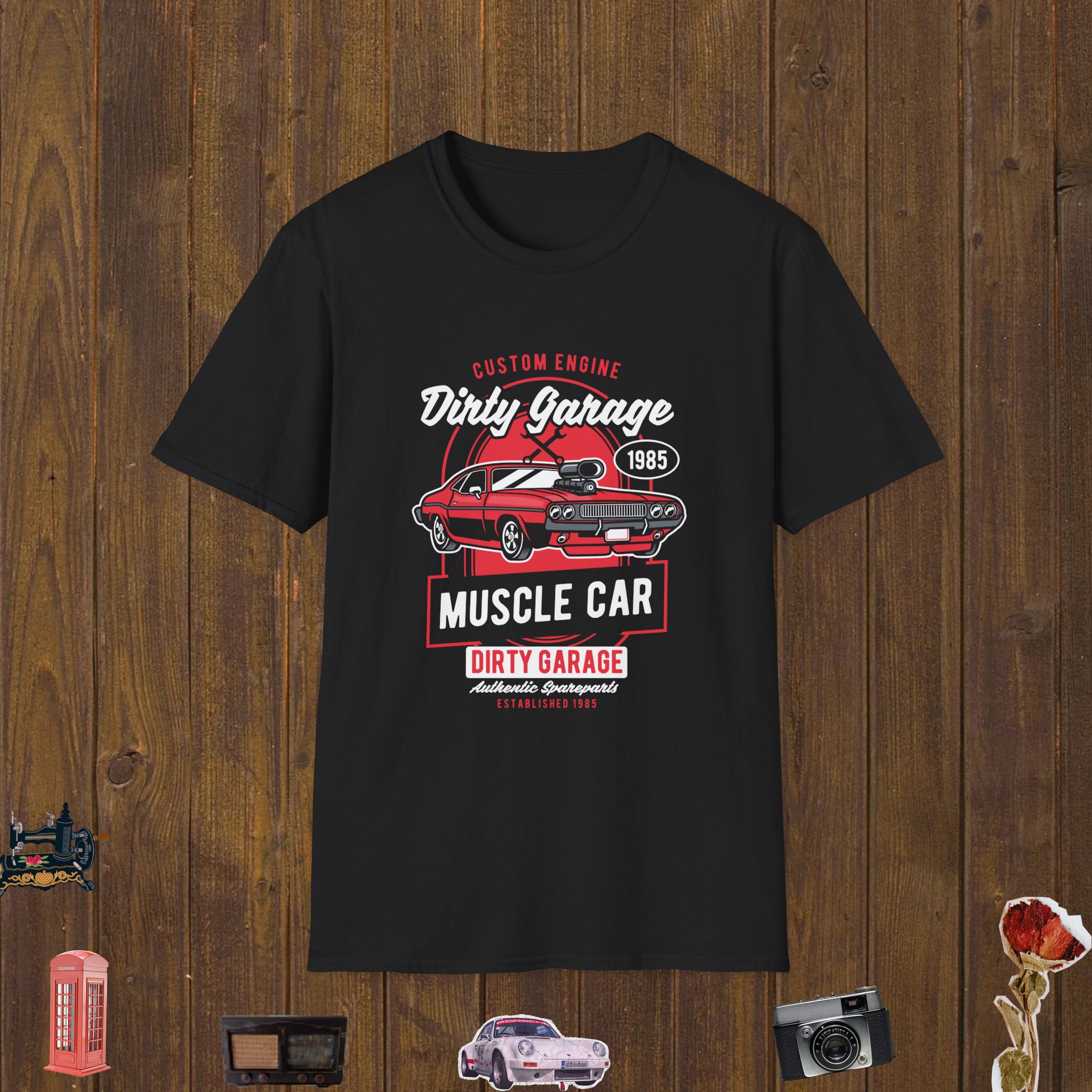 Muscle Car Garage Unisex Softstyle T-Shirt