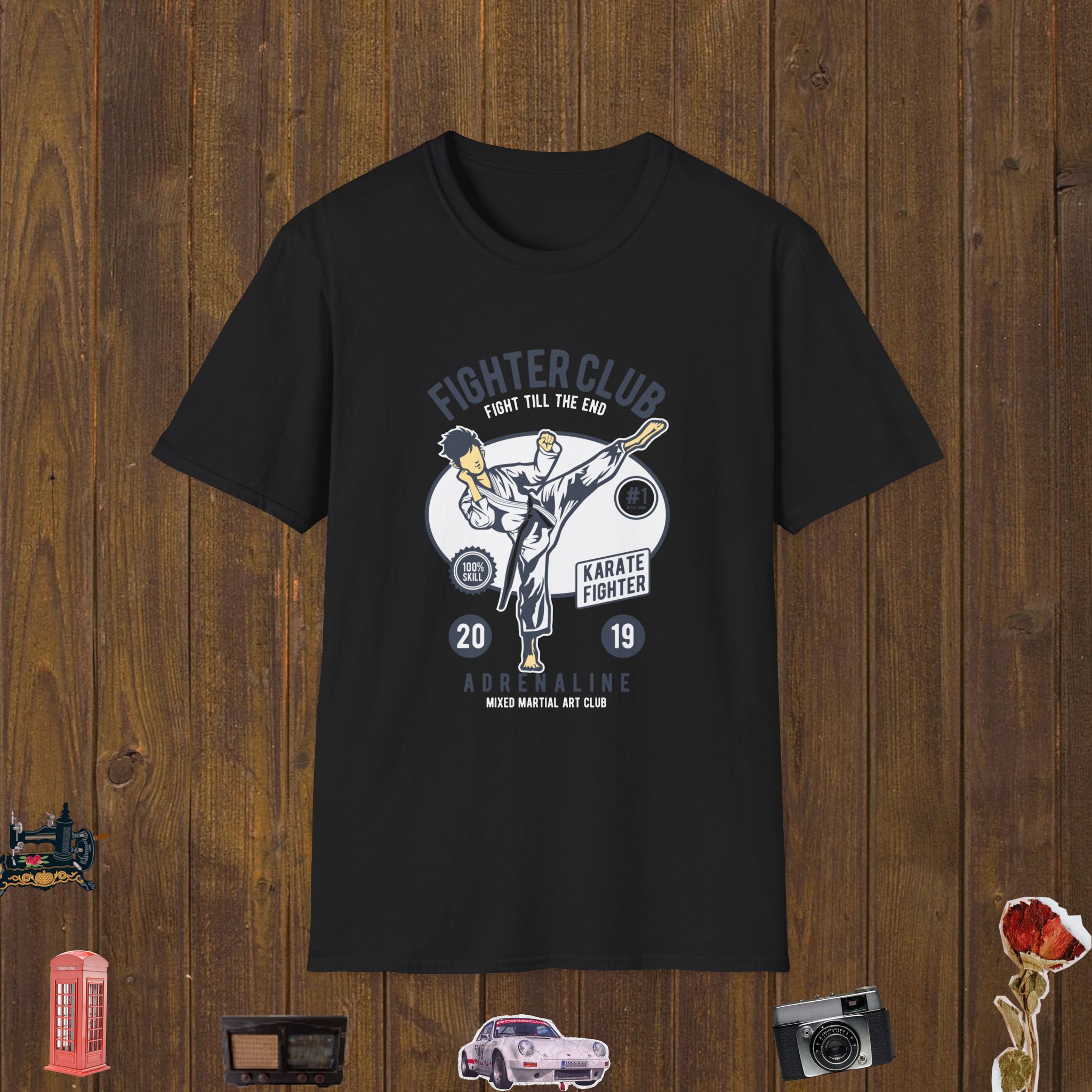 Karate Fighter Club Unisex Softstyle T-Shirt