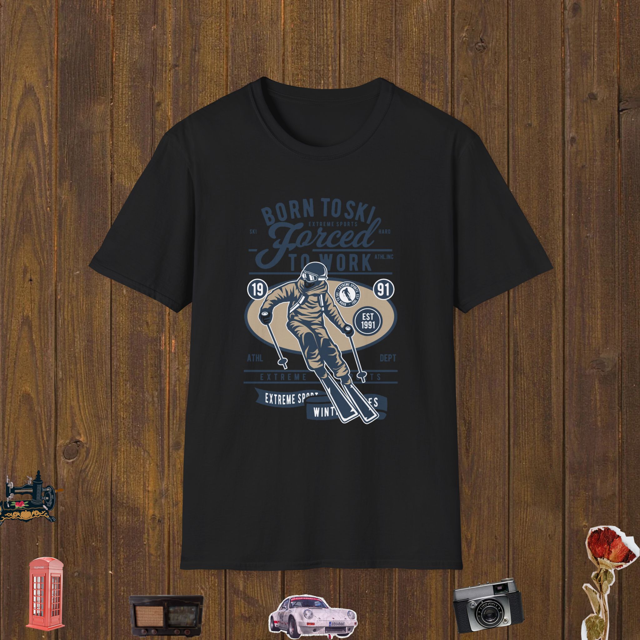 Skiing Extreme Sports Unisex Softstyle T-Shirt