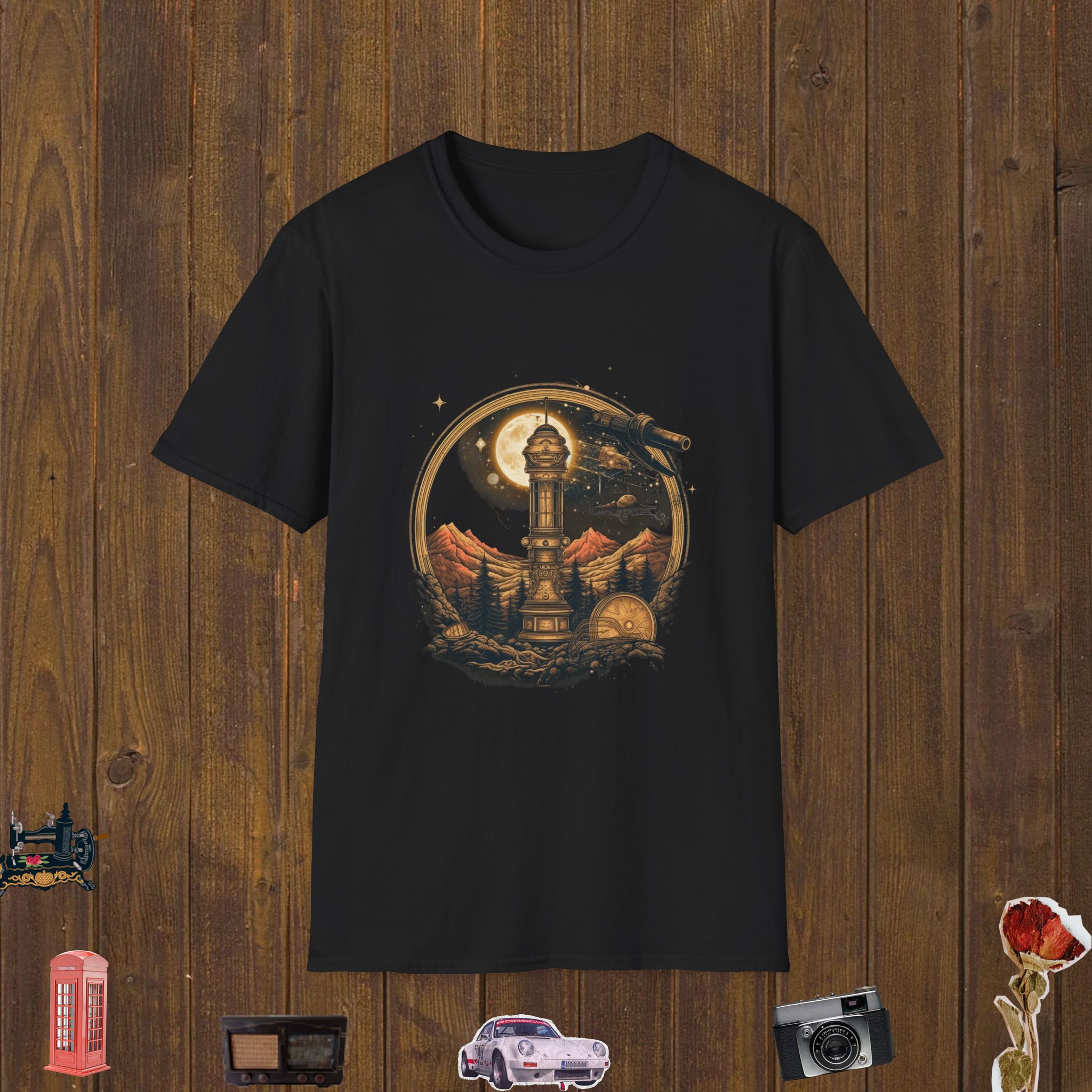 Celestial Watchtower Scene Unisex Softstyle T-Shirt