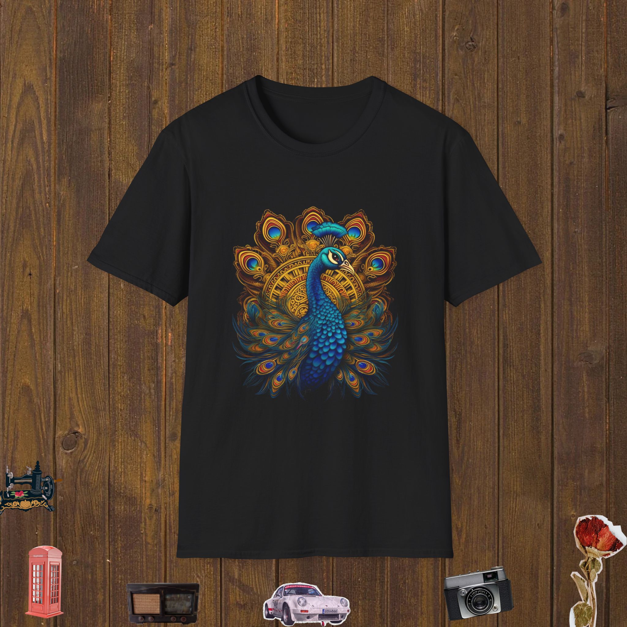 Golden Crest Peacock Unisex Softstyle T-Shirt